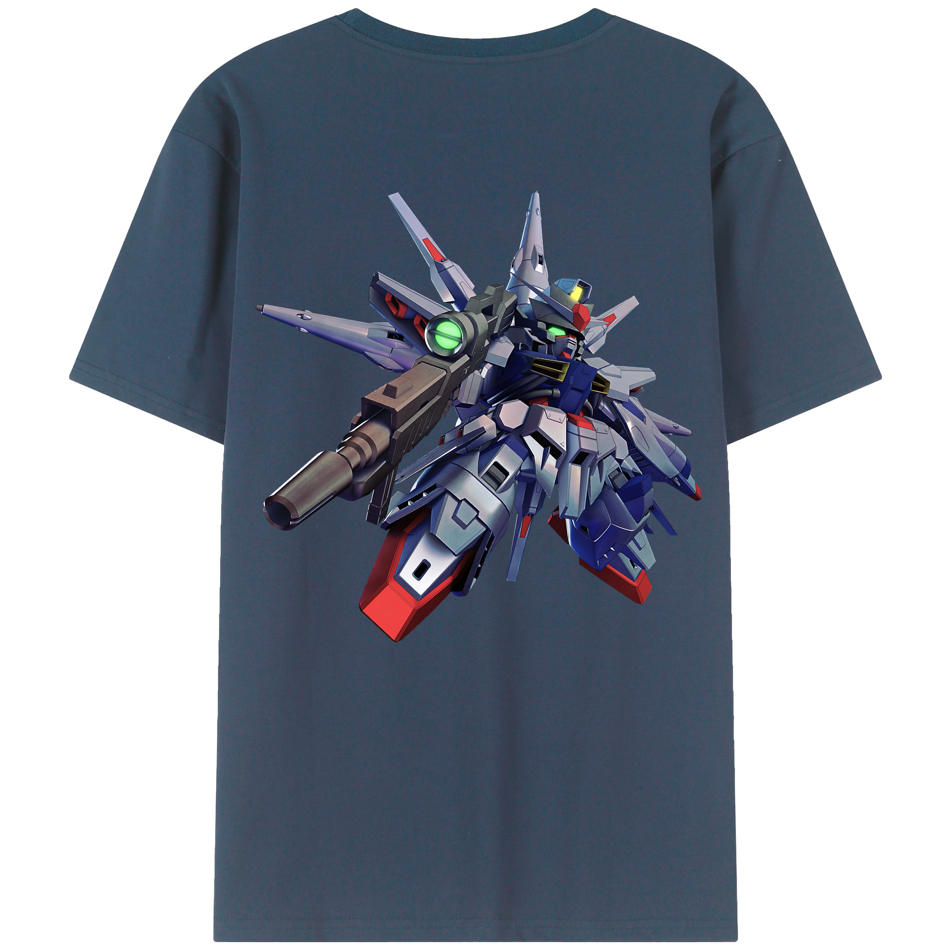 （画像用） 機動戦士ガンダム Mobile Suit Gundam 綿100％ メンズ半袖Tシャツ（バックプリント） 通気性