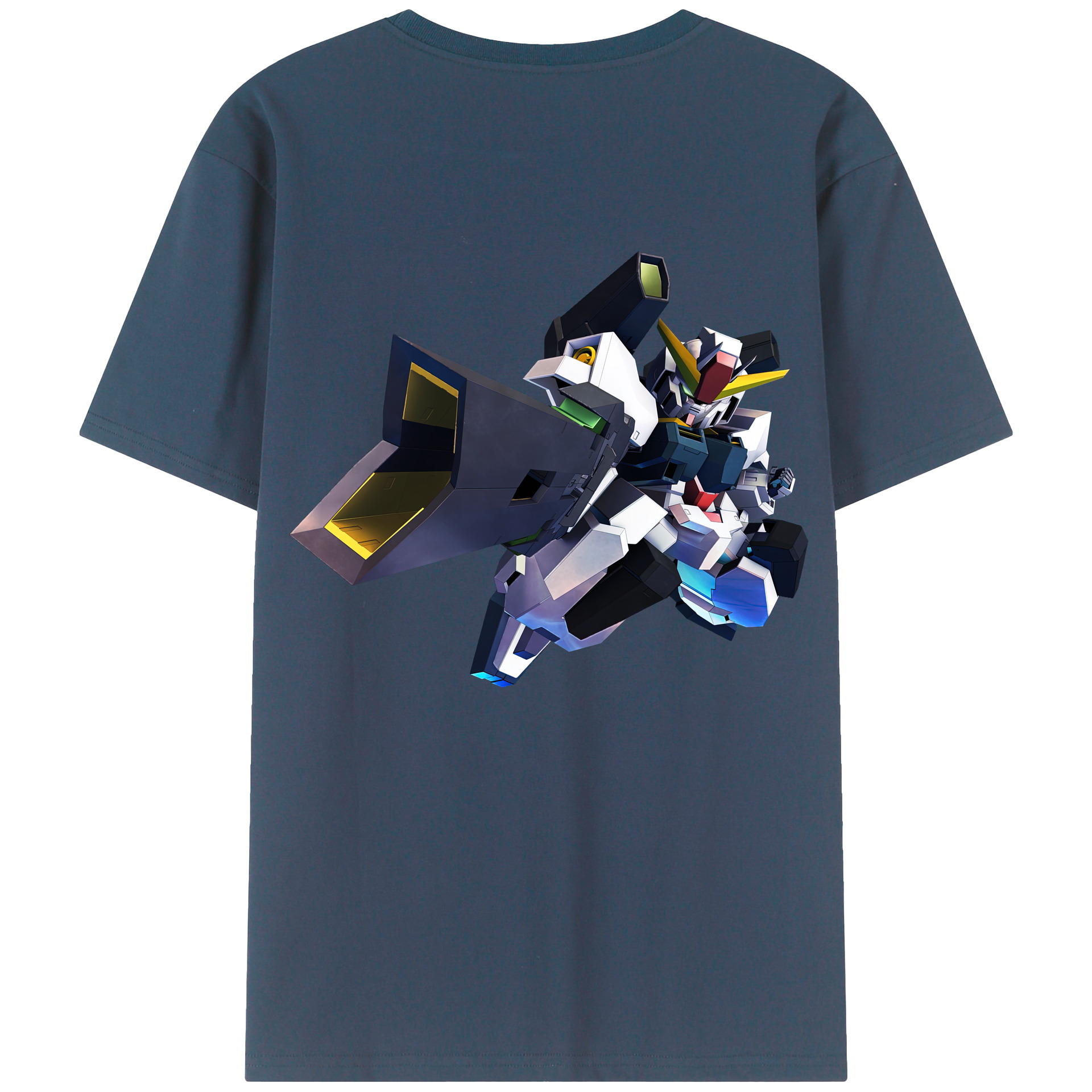 （画像用） 機動戦士ガンダム Mobile Suit Gundam 綿100％ メンズ半袖Tシャツ（バックプリント） 通気性