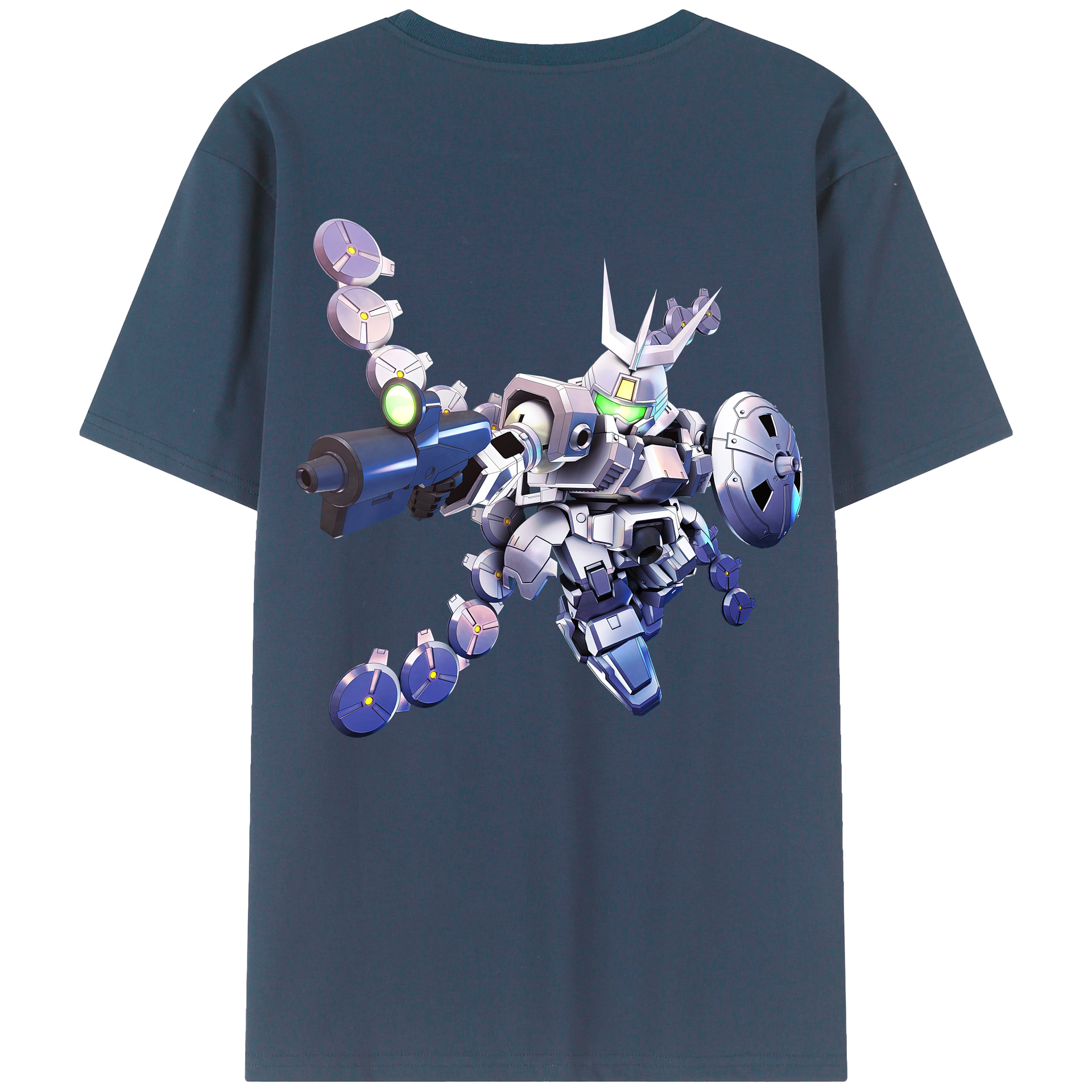 （画像用） 機動戦士ガンダム Mobile Suit Gundam 綿100％ メンズ半袖Tシャツ（バックプリント） 通気性