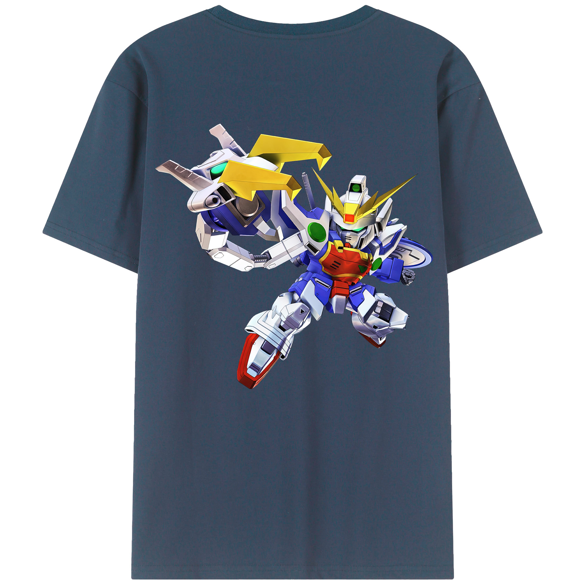 （画像用） 機動戦士ガンダム Mobile Suit Gundam 綿100％ メンズ半袖Tシャツ（バックプリント） 通気性