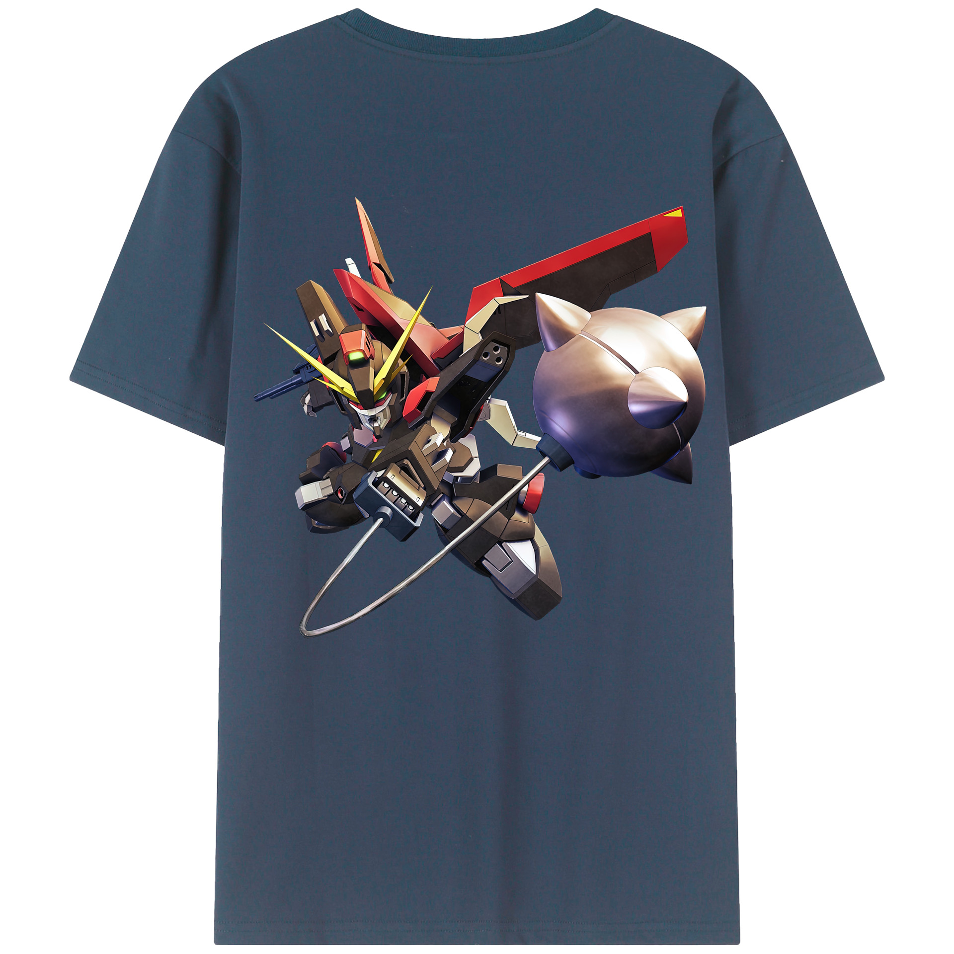 （画像用） 機動戦士ガンダム Mobile Suit Gundam 綿100％ メンズ半袖Tシャツ（バックプリント） 通気性