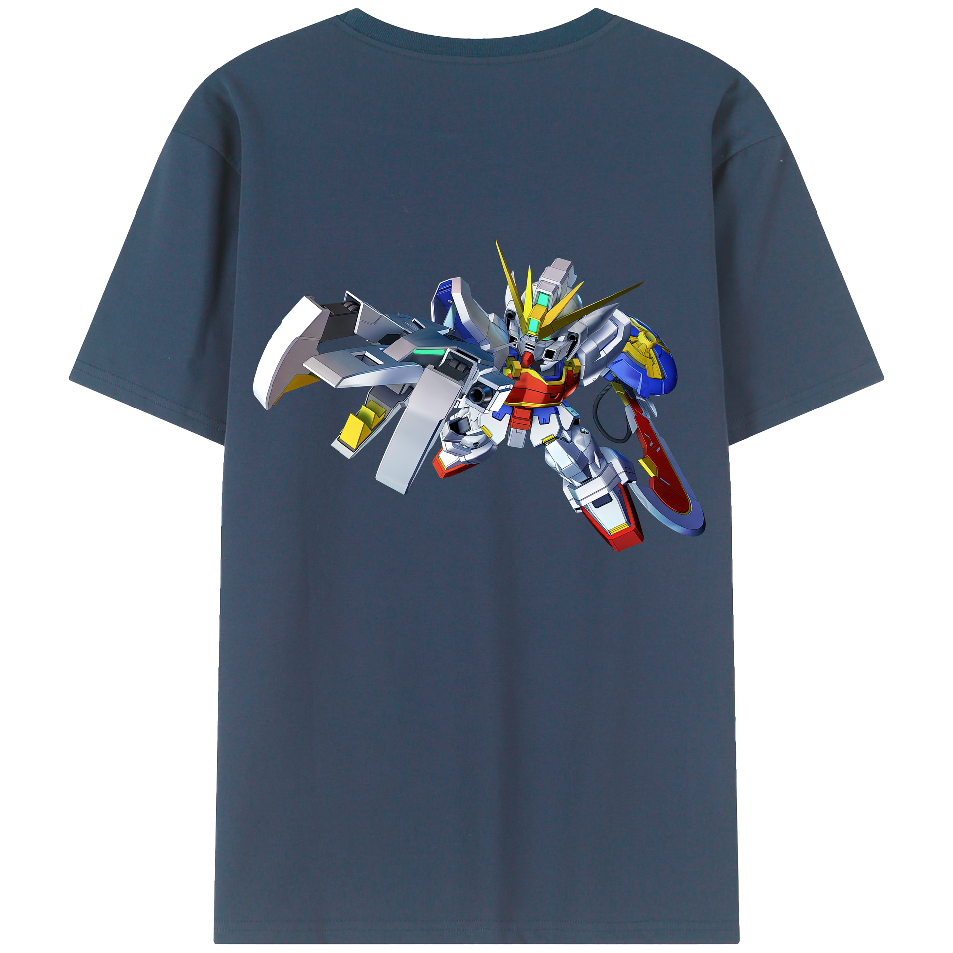 （画像用） 機動戦士ガンダム Mobile Suit Gundam 綿100％ メンズ半袖Tシャツ（バックプリント） 通気性