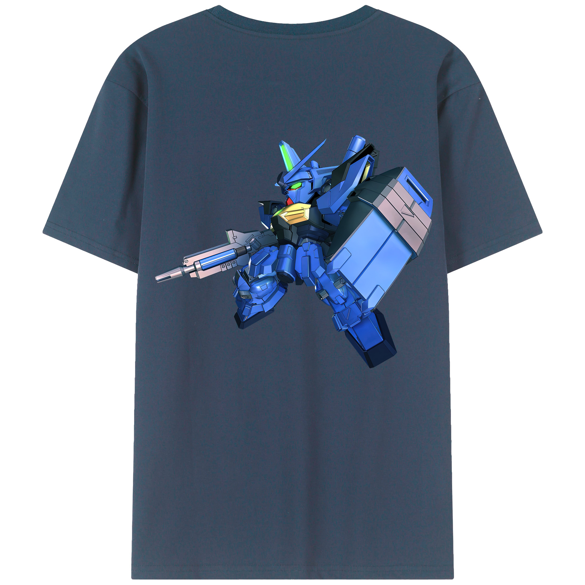 （画像用） 機動戦士ガンダム Mobile Suit Gundam 綿100％ メンズ半袖Tシャツ（バックプリント） 通気性