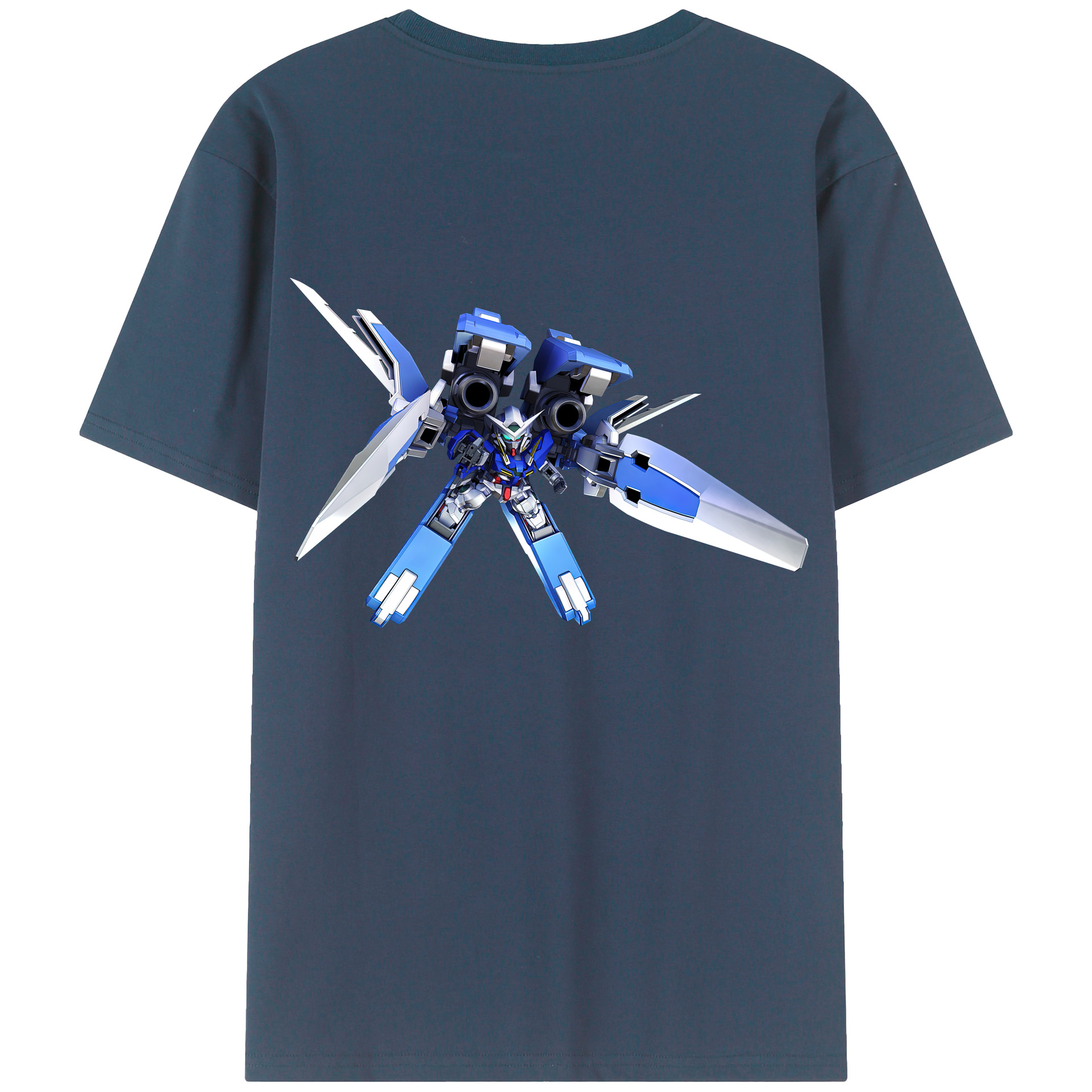 （画像用） 機動戦士ガンダム Mobile Suit Gundam 綿100％ メンズ半袖Tシャツ（バックプリント） 通気性
