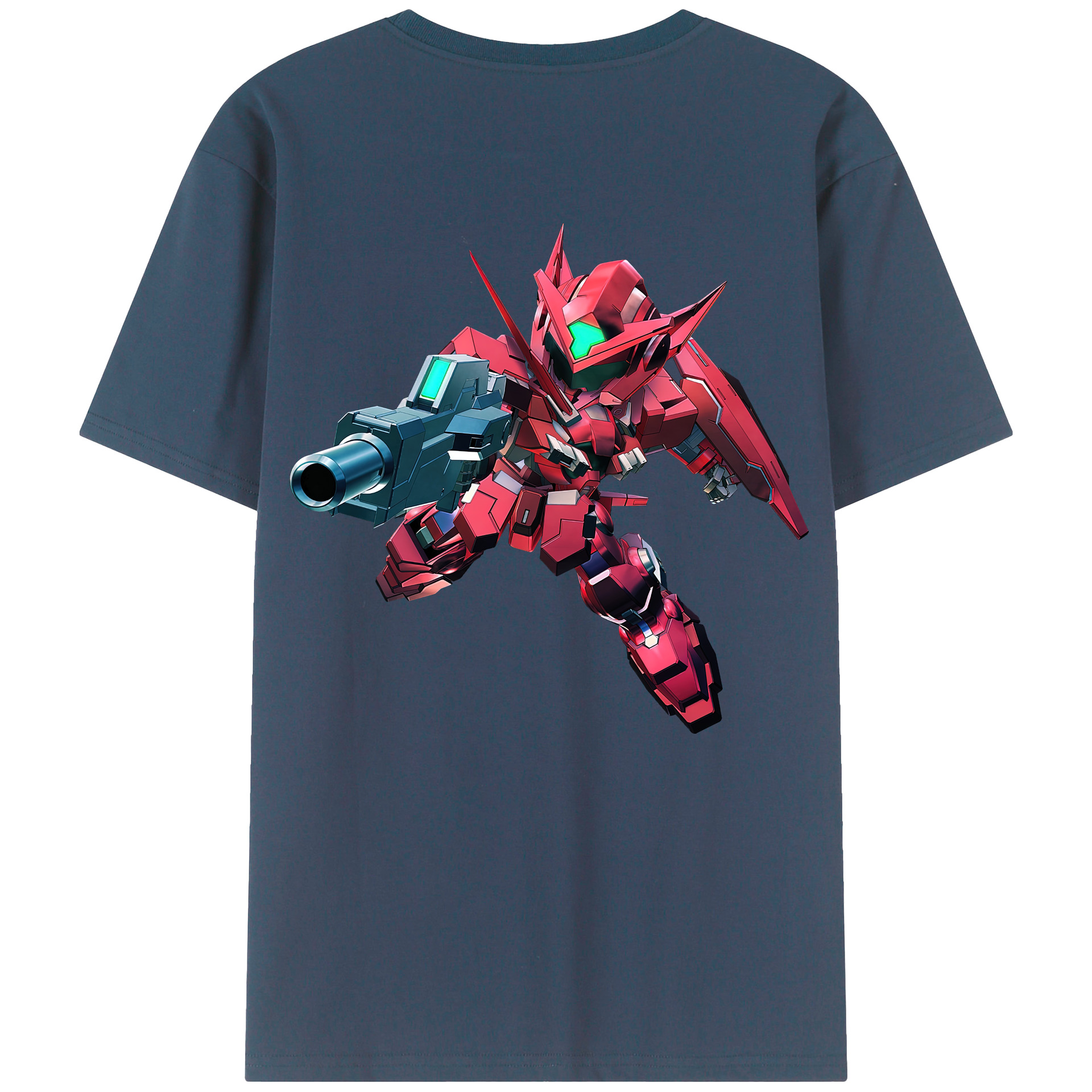（画像用） 機動戦士ガンダム Mobile Suit Gundam 綿100％ メンズ半袖Tシャツ（バックプリント） 通気性