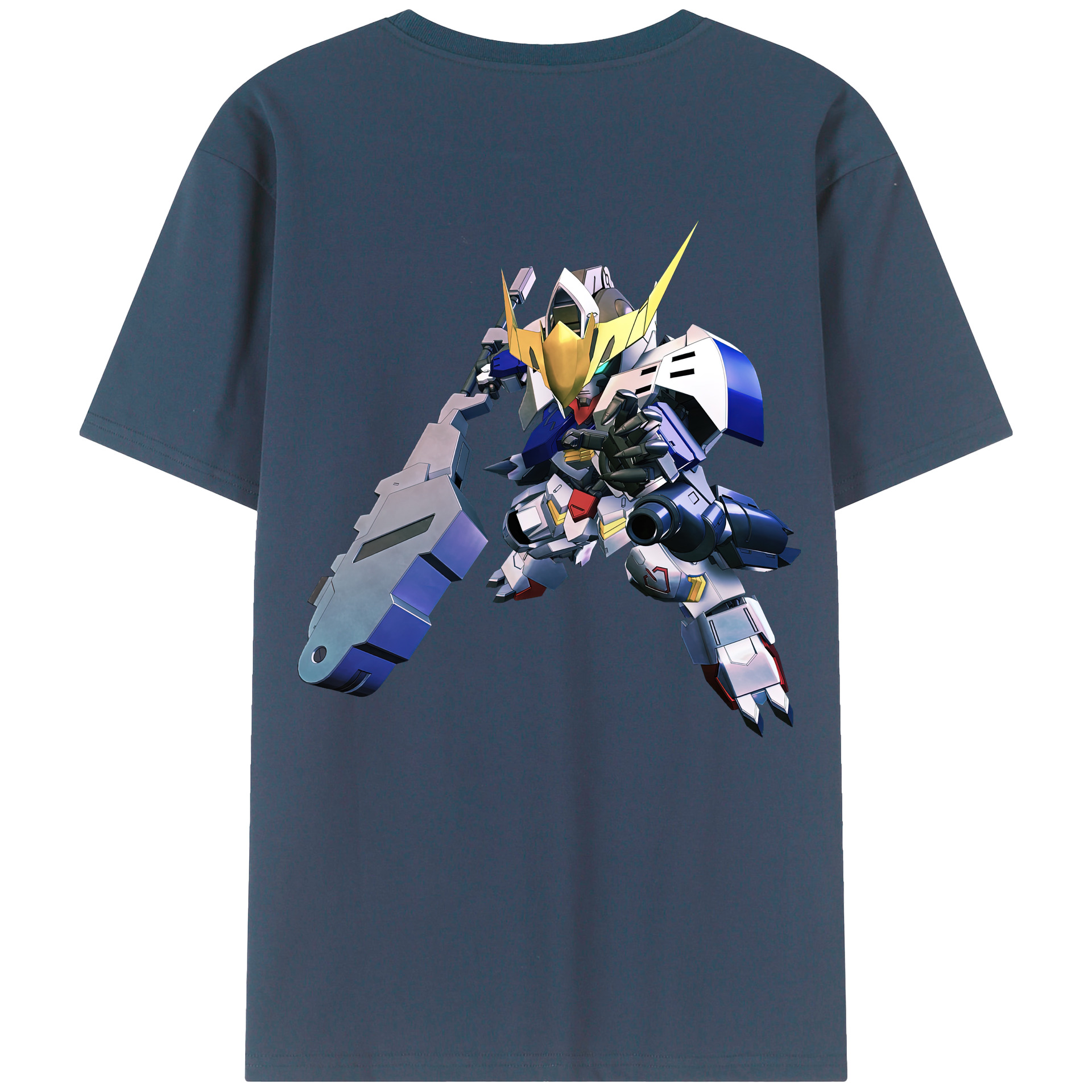 （画像用） 機動戦士ガンダム Mobile Suit Gundam 綿100％ メンズ半袖Tシャツ（バックプリント） 通気性