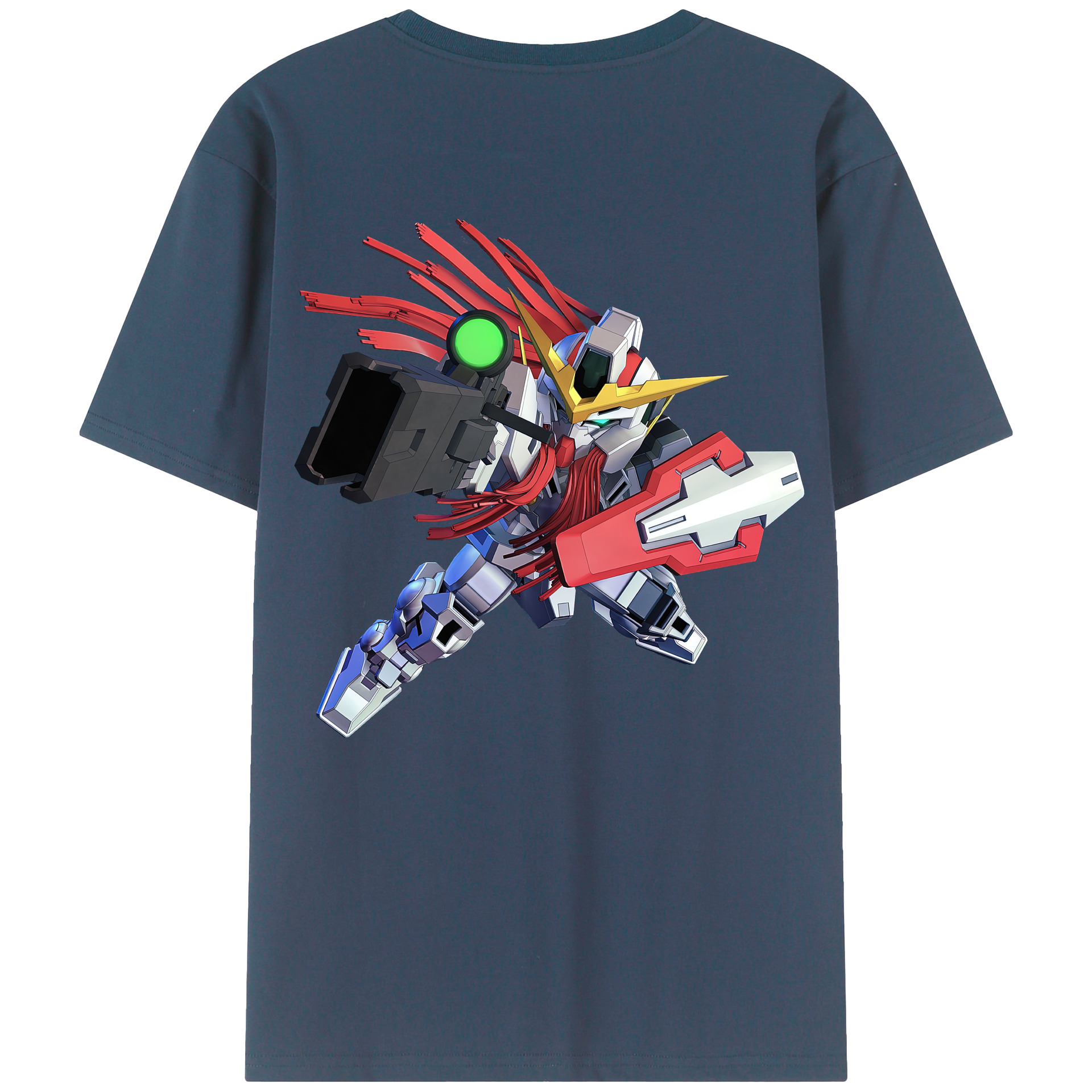 （画像用） 機動戦士ガンダム Mobile Suit Gundam 綿100％ メンズ半袖Tシャツ（バックプリント） 通気性