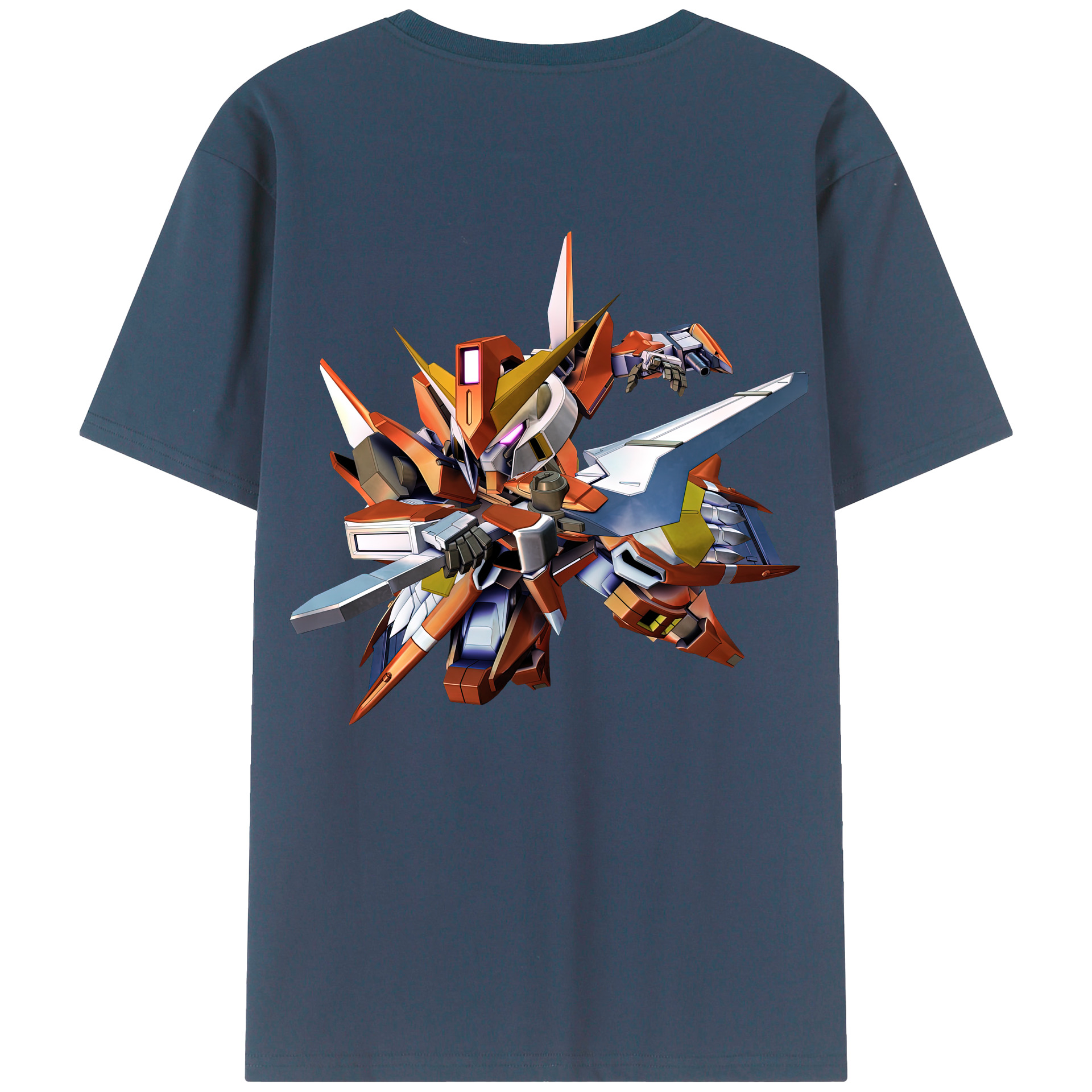 （画像用） 機動戦士ガンダム Mobile Suit Gundam 綿100％ メンズ半袖Tシャツ（バックプリント） 通気性
