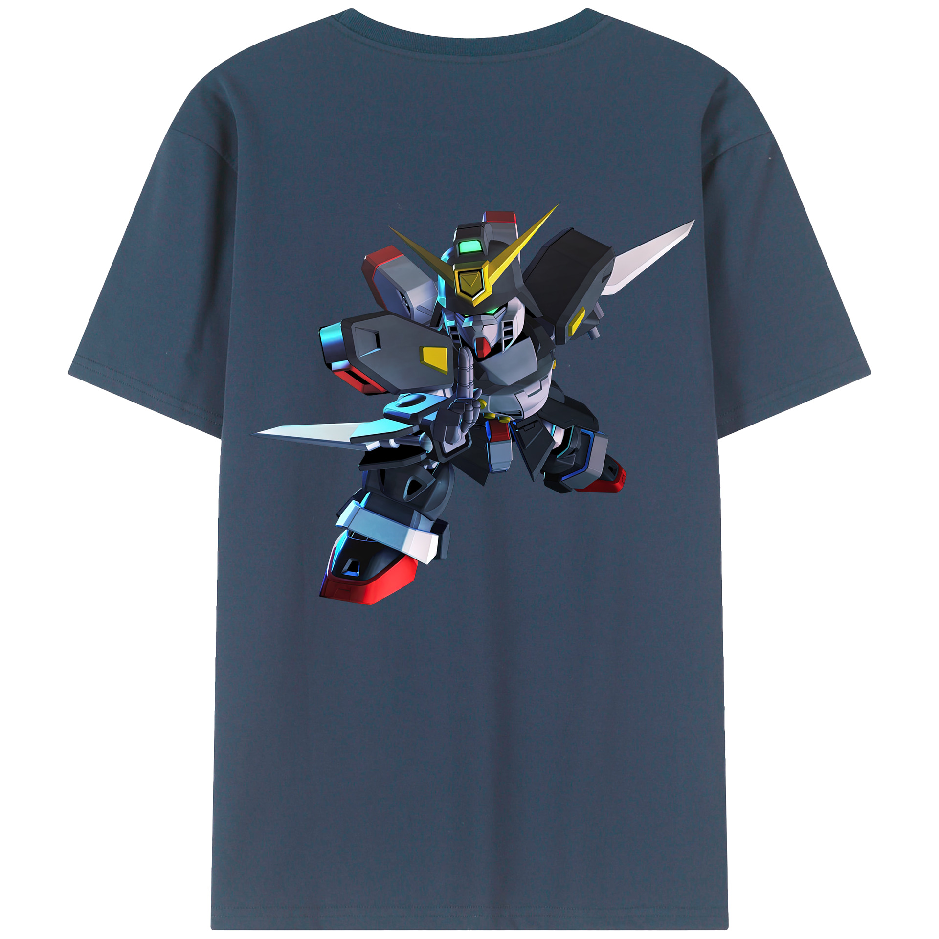 （画像用） 機動戦士ガンダム Mobile Suit Gundam 綿100％ メンズ半袖Tシャツ（バックプリント） 通気性