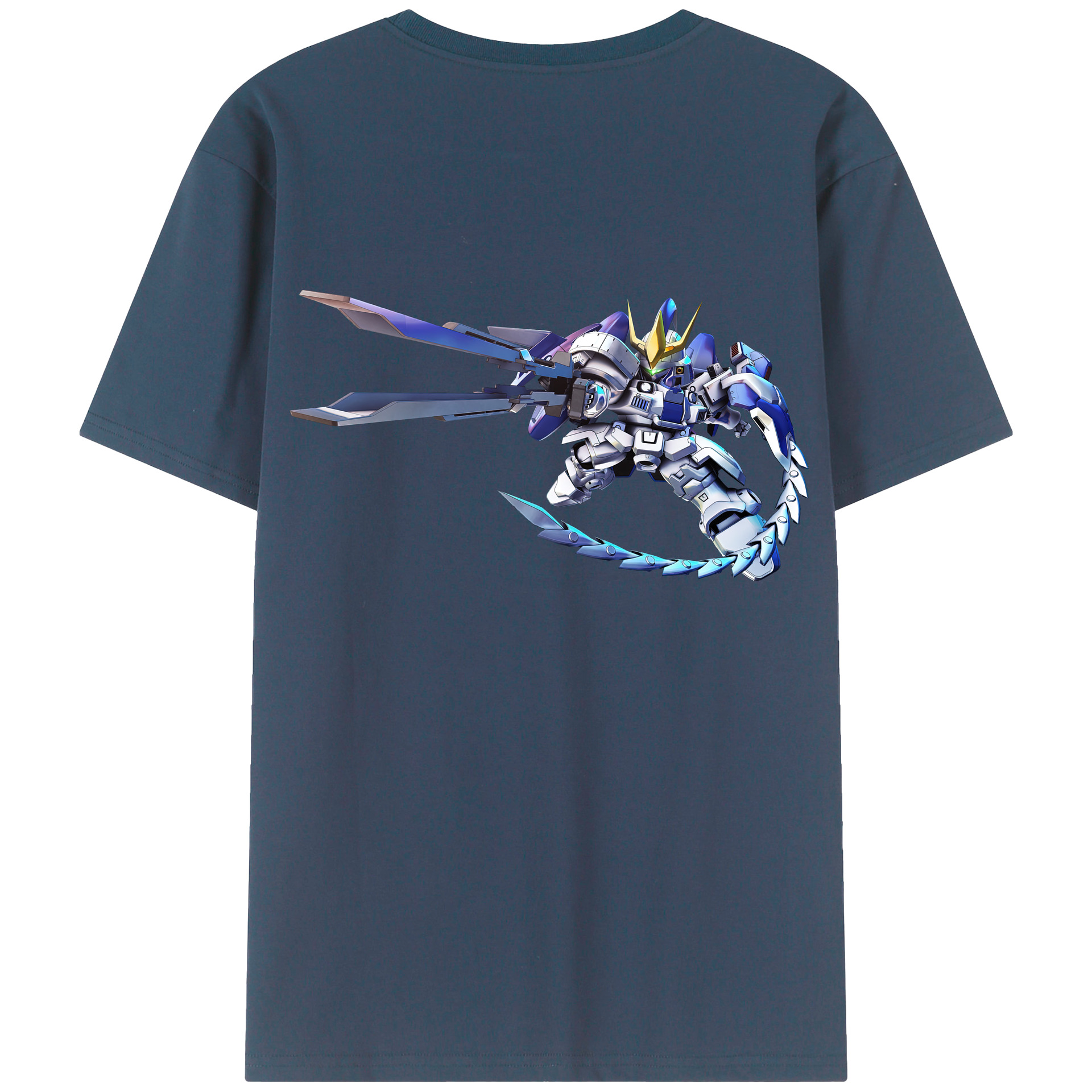 （画像用） 機動戦士ガンダム Mobile Suit Gundam 綿100％ メンズ半袖Tシャツ（バックプリント） 通気性
