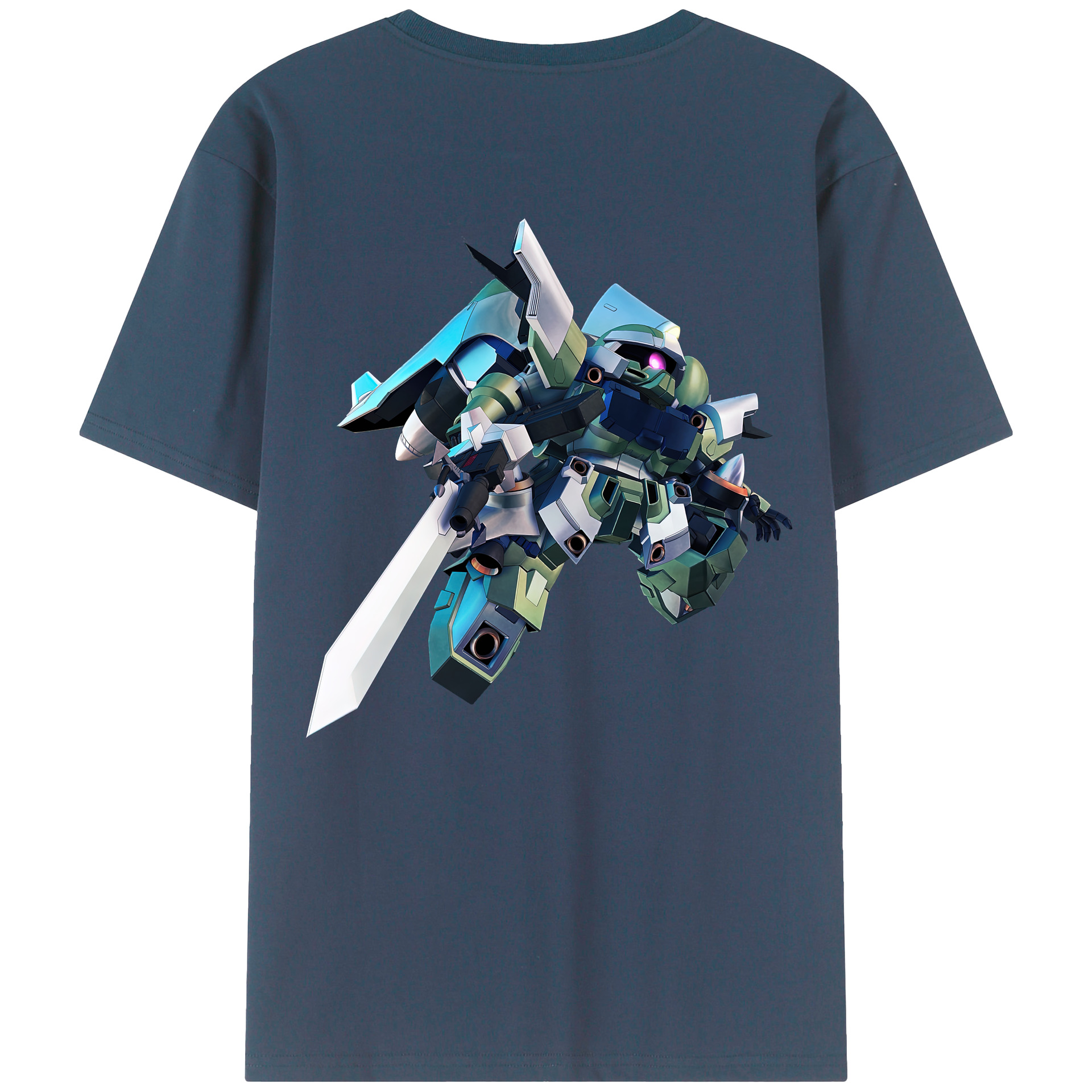 （画像用） 機動戦士ガンダム Mobile Suit Gundam 綿100％ メンズ半袖Tシャツ（バックプリント） 通気性