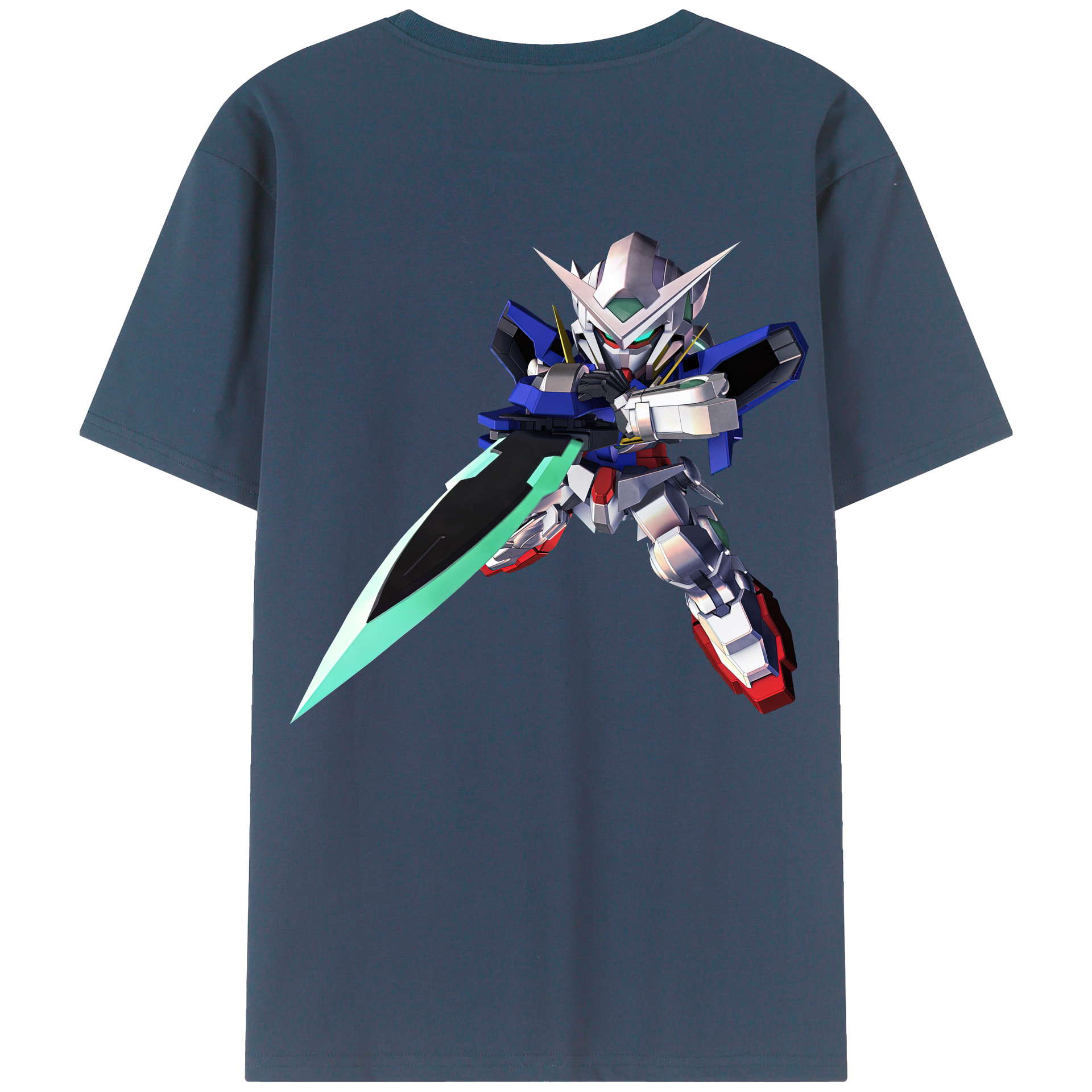 （画像用） 機動戦士ガンダム Mobile Suit Gundam 綿100％ メンズ半袖Tシャツ（バックプリント） 通気性