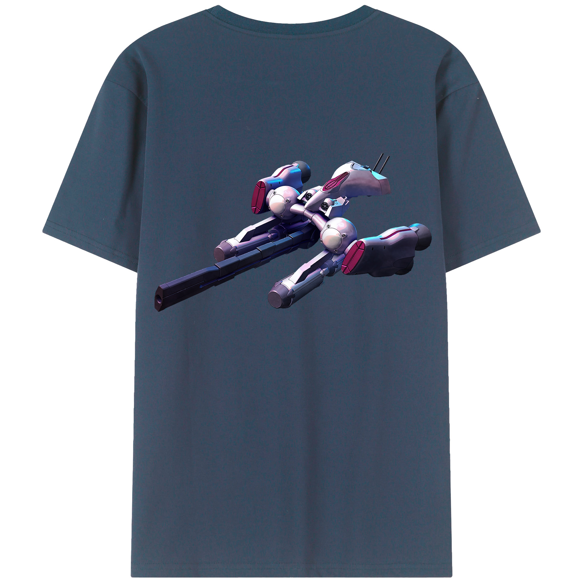 （画像用） 機動戦士ガンダム Mobile Suit Gundam 綿100％ メンズ半袖Tシャツ（バックプリント） 通気性