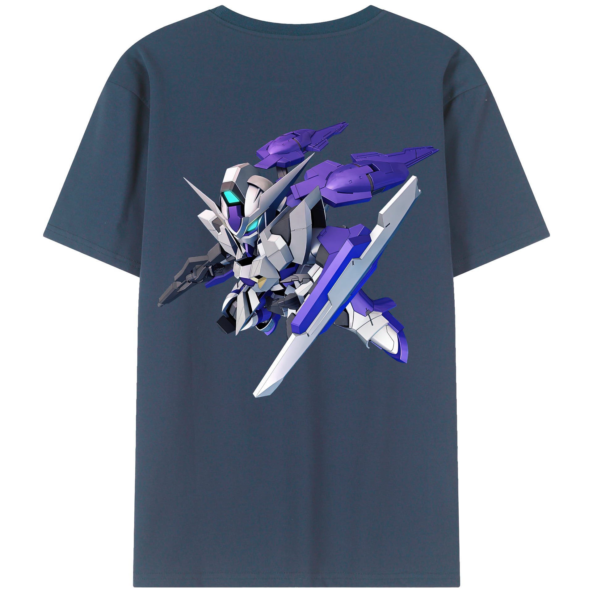 （画像用） 機動戦士ガンダム Mobile Suit Gundam 綿100％ メンズ半袖Tシャツ（バックプリント） 通気性