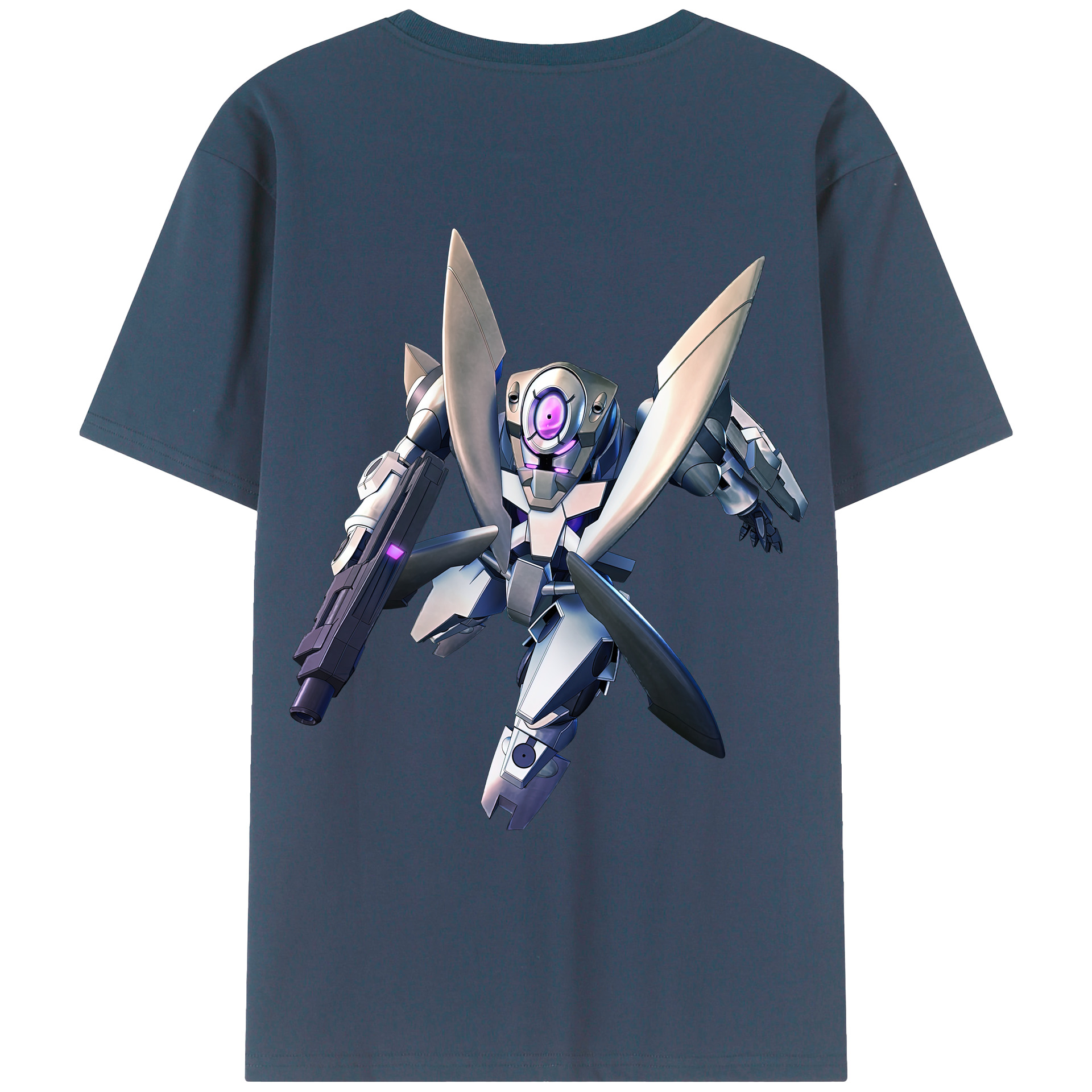 （画像用） 機動戦士ガンダム Mobile Suit Gundam 綿100％ メンズ半袖Tシャツ（バックプリント） 通気性