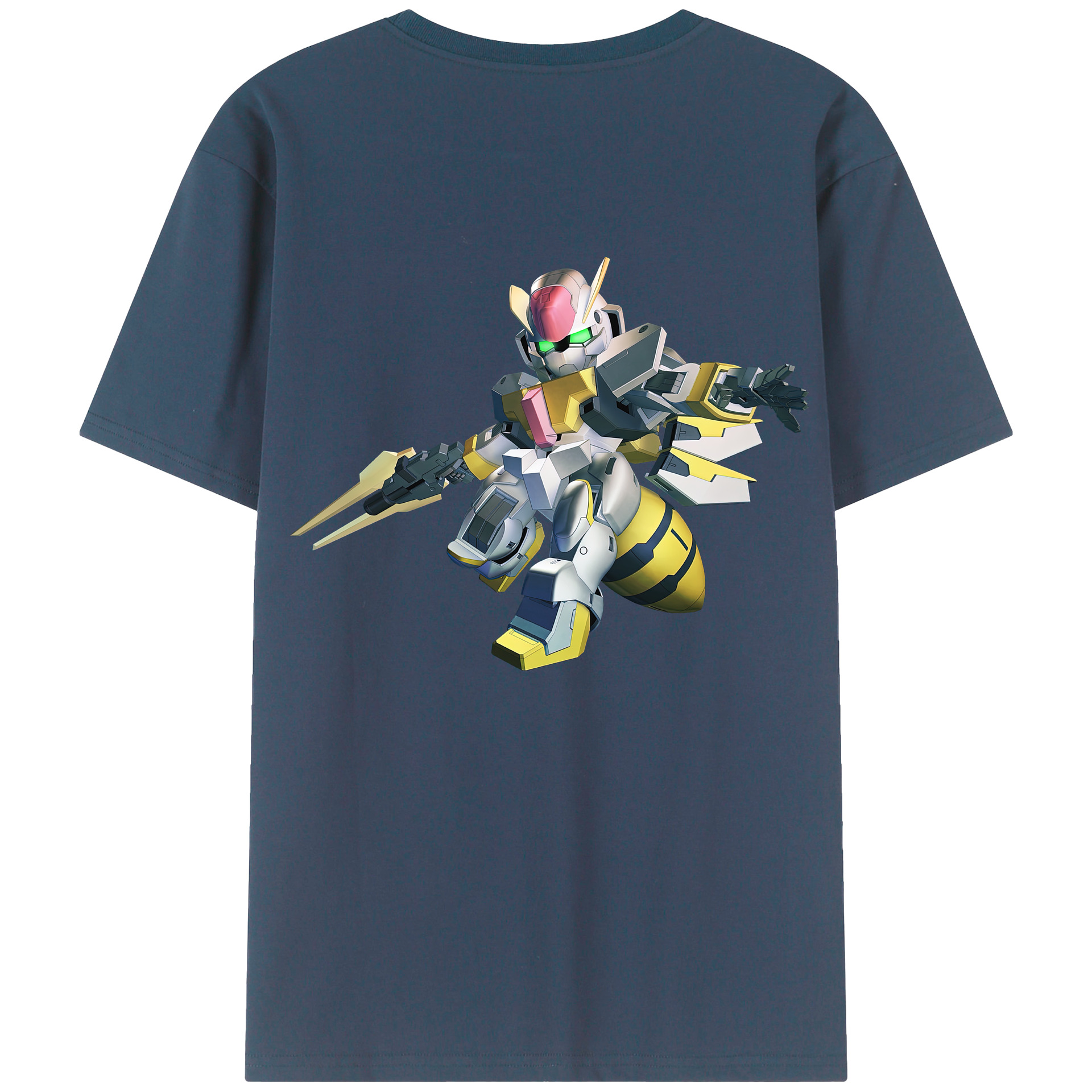 （画像用） 機動戦士ガンダム Mobile Suit Gundam 綿100％ メンズ半袖Tシャツ（バックプリント） 通気性