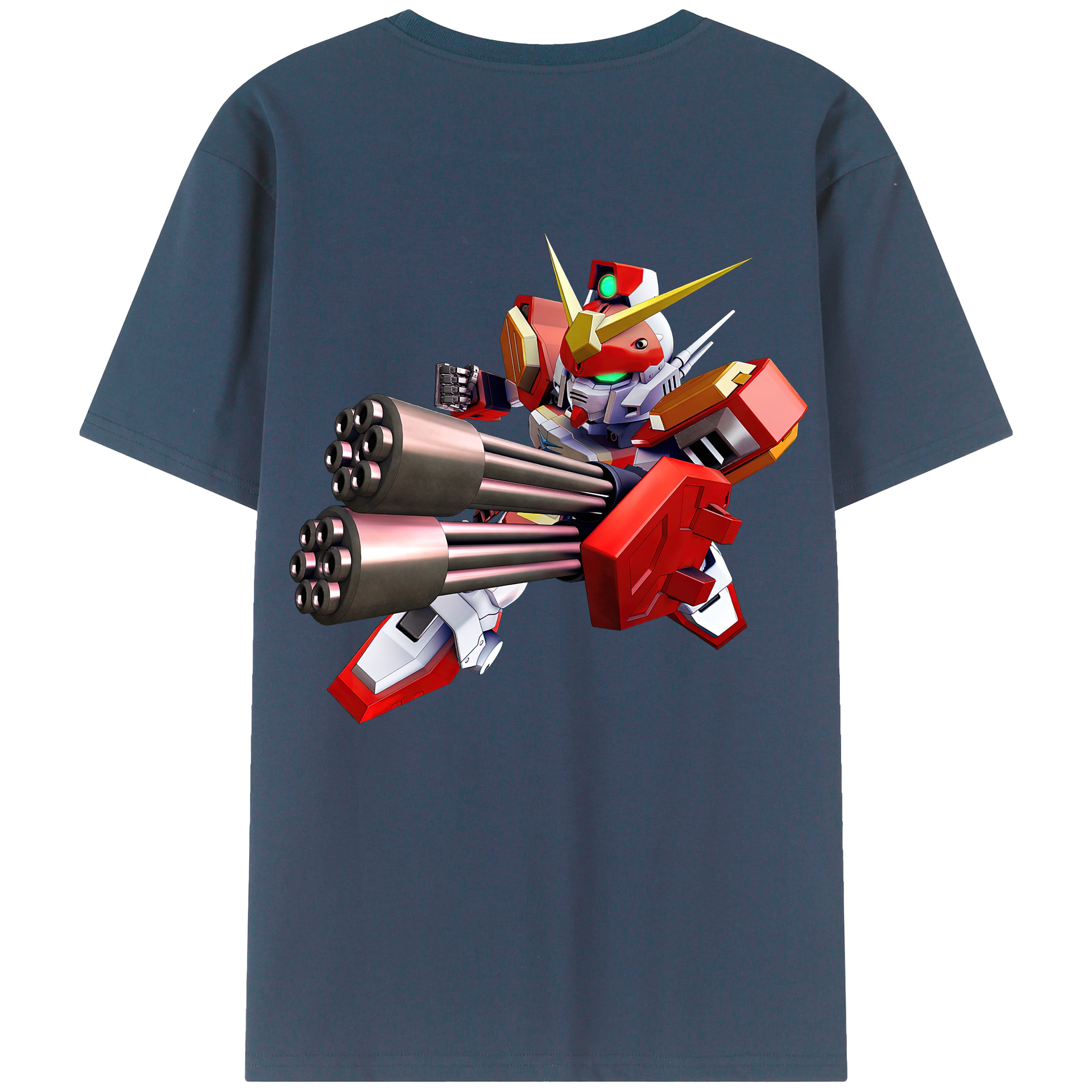 （画像用） 機動戦士ガンダム Mobile Suit Gundam 綿100％ メンズ半袖Tシャツ（バックプリント） 通気性