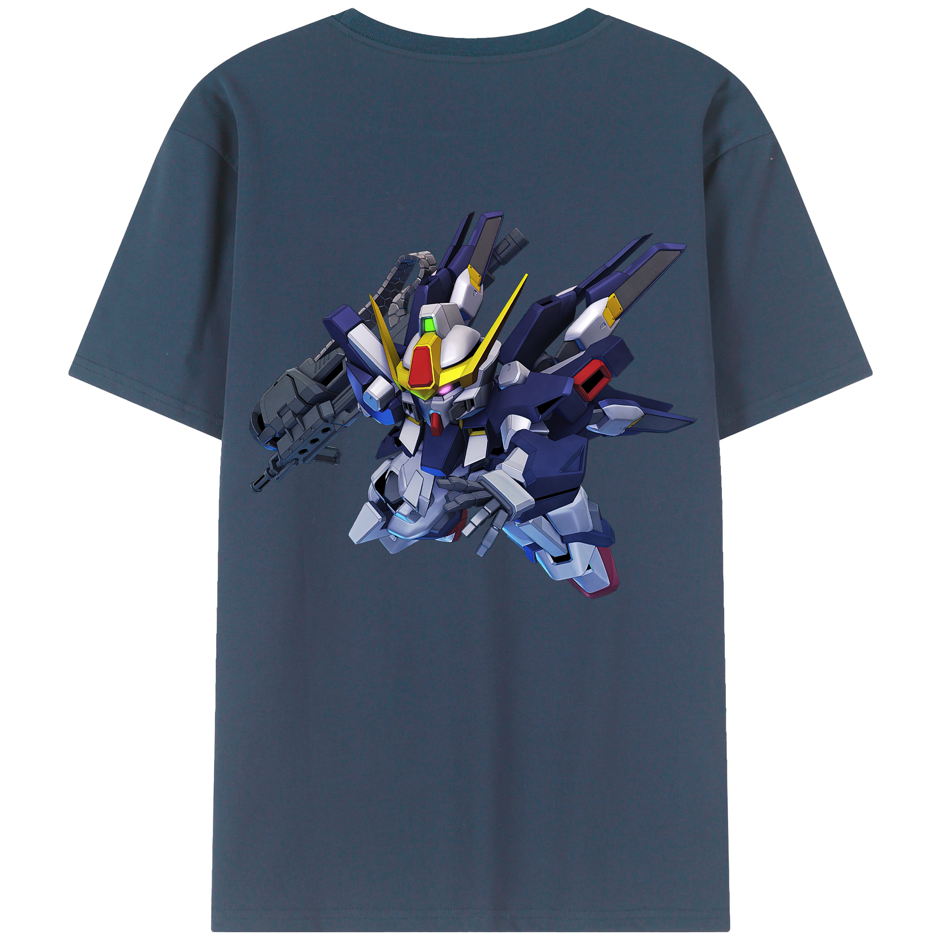 （画像用） 機動戦士ガンダム Mobile Suit Gundam 綿100％ メンズ半袖Tシャツ（バックプリント） 通気性