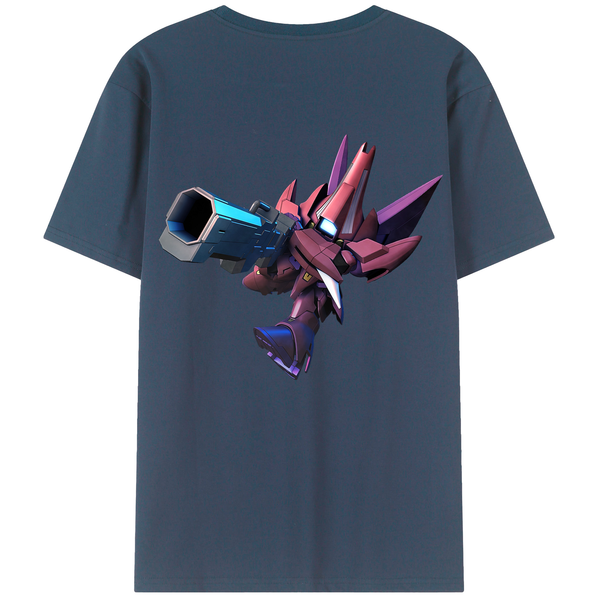 （画像用） 機動戦士ガンダム Mobile Suit Gundam 綿100％ メンズ半袖Tシャツ（バックプリント） 通気性