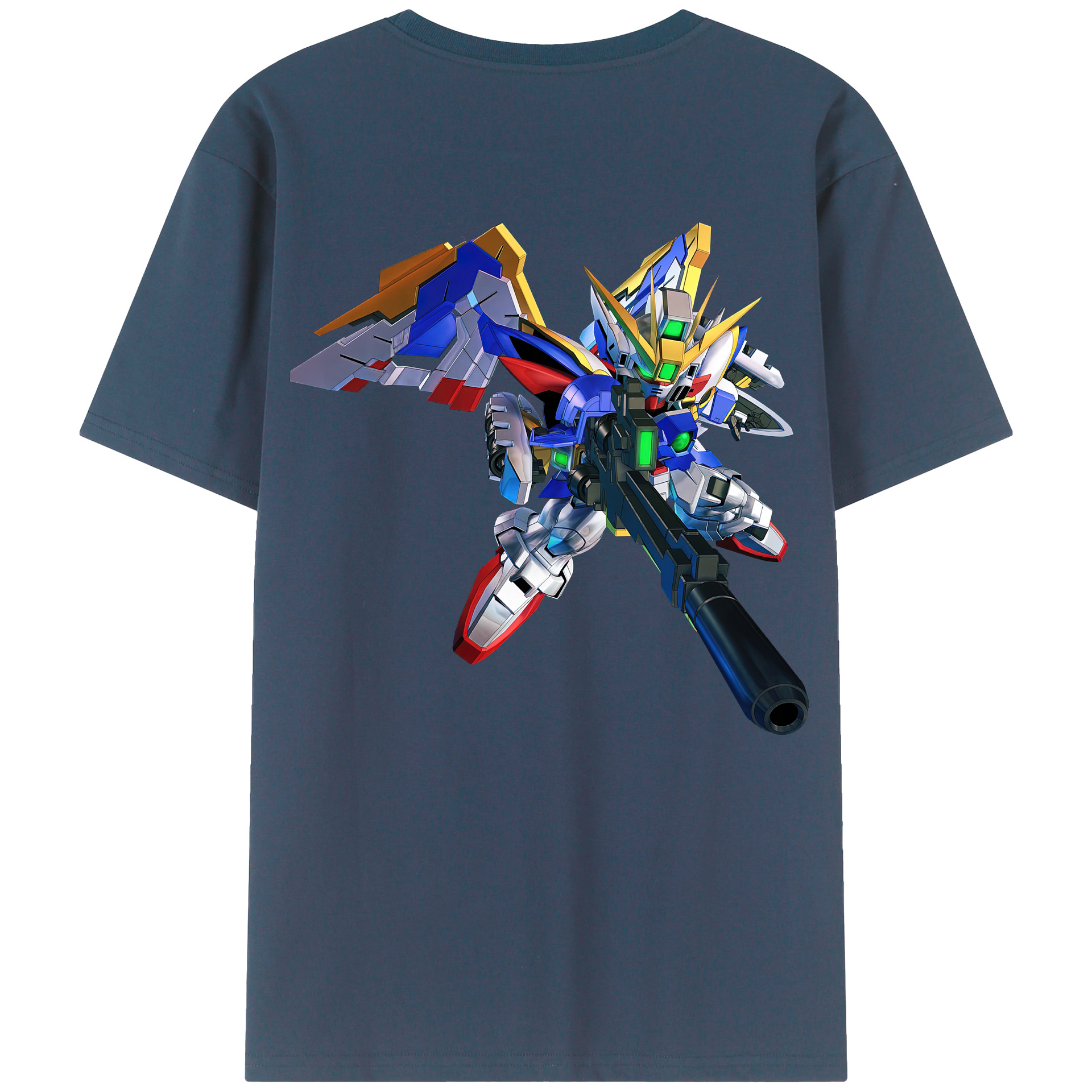 （画像用） 機動戦士ガンダム Mobile Suit Gundam 綿100％ メンズ半袖Tシャツ（バックプリント） 通気性