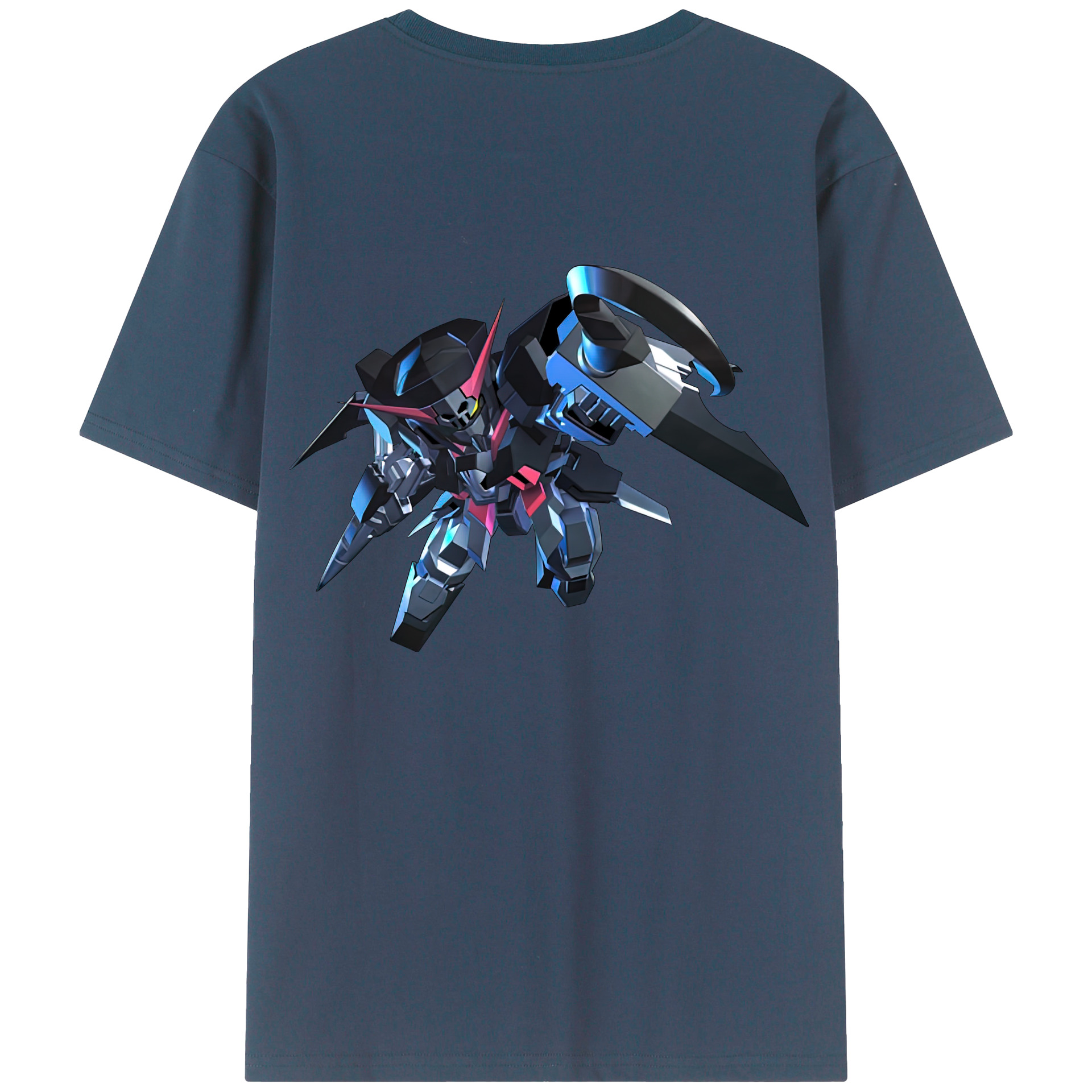 （画像用） 機動戦士ガンダム Mobile Suit Gundam 綿100％ メンズ半袖Tシャツ（バックプリント） 通気性