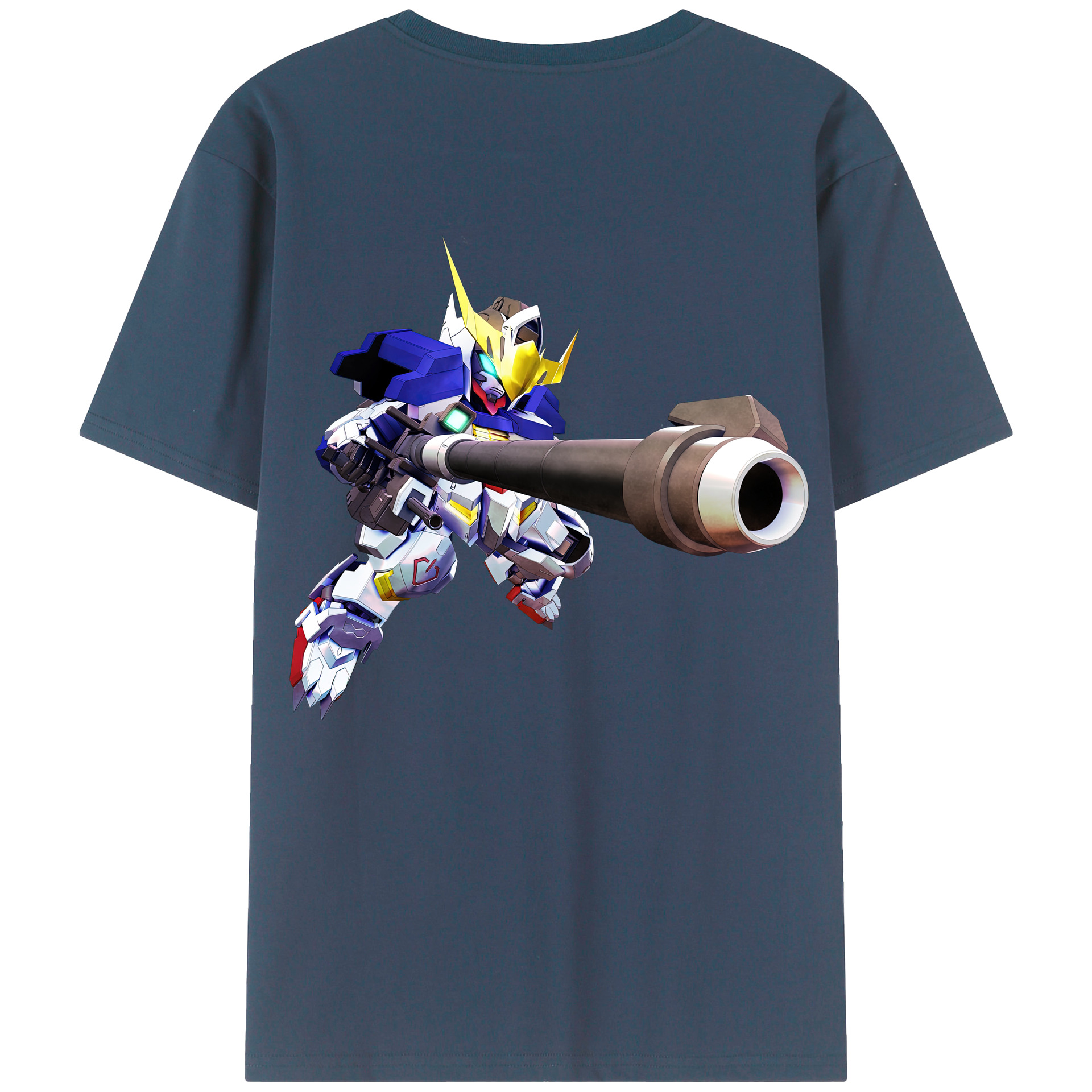 （画像用） 機動戦士ガンダム Mobile Suit Gundam 綿100％ メンズ半袖Tシャツ（バックプリント） 通気性