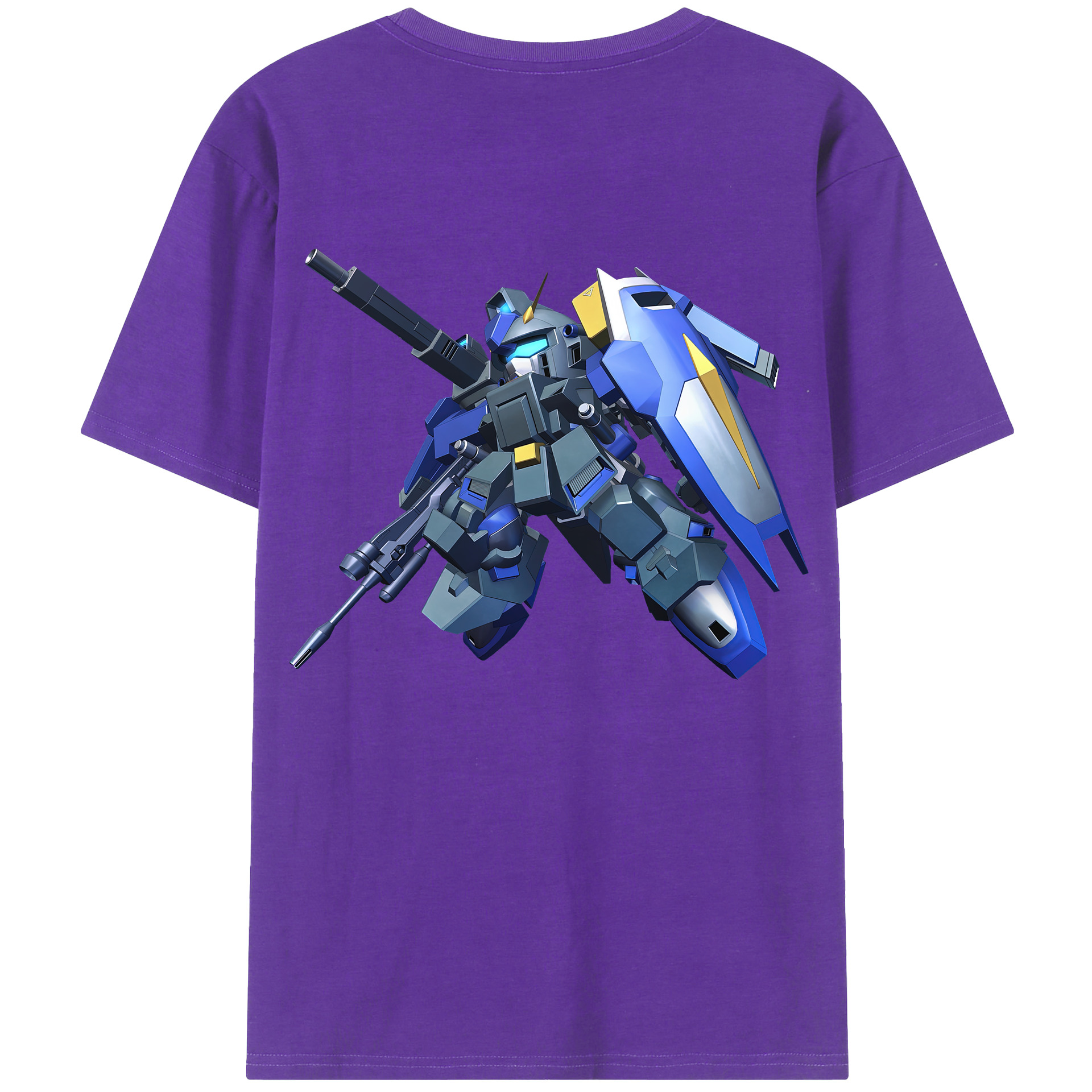 （画像用） 機動戦士ガンダム Mobile Suit Gundam 綿100％ メンズ半袖Tシャツ（バックプリント） 通気性