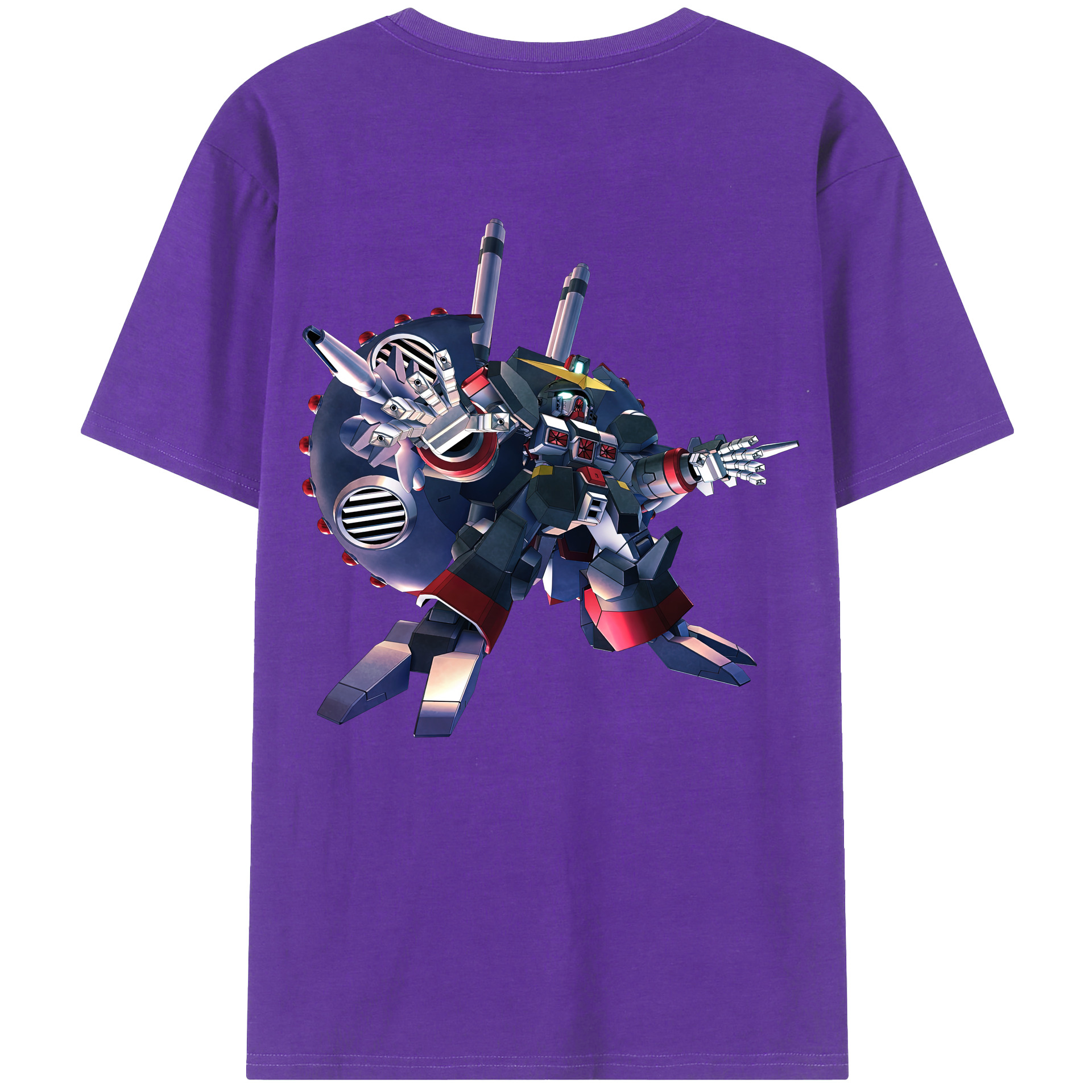 （画像用） 機動戦士ガンダム Mobile Suit Gundam 綿100％ メンズ半袖Tシャツ（バックプリント） 通気性