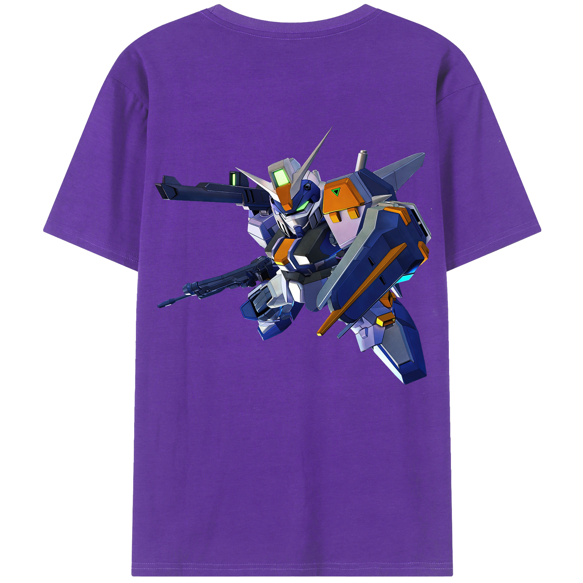 （画像用） 機動戦士ガンダム Mobile Suit Gundam 綿100％ メンズ半袖Tシャツ（バックプリント） 通気性