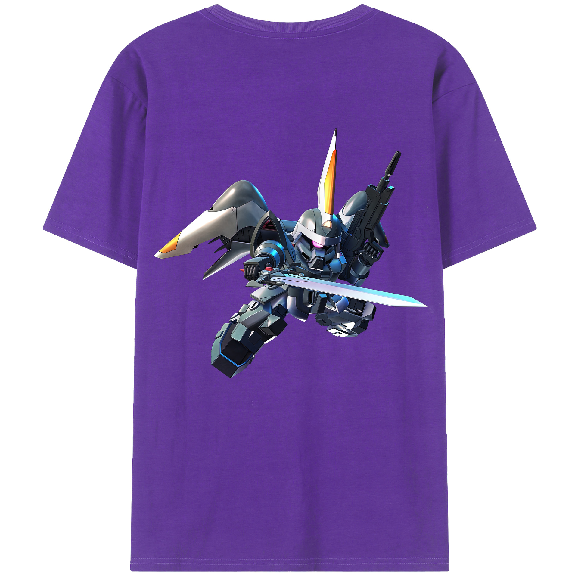 （画像用） 機動戦士ガンダム Mobile Suit Gundam 綿100％ メンズ半袖Tシャツ（バックプリント） 通気性
