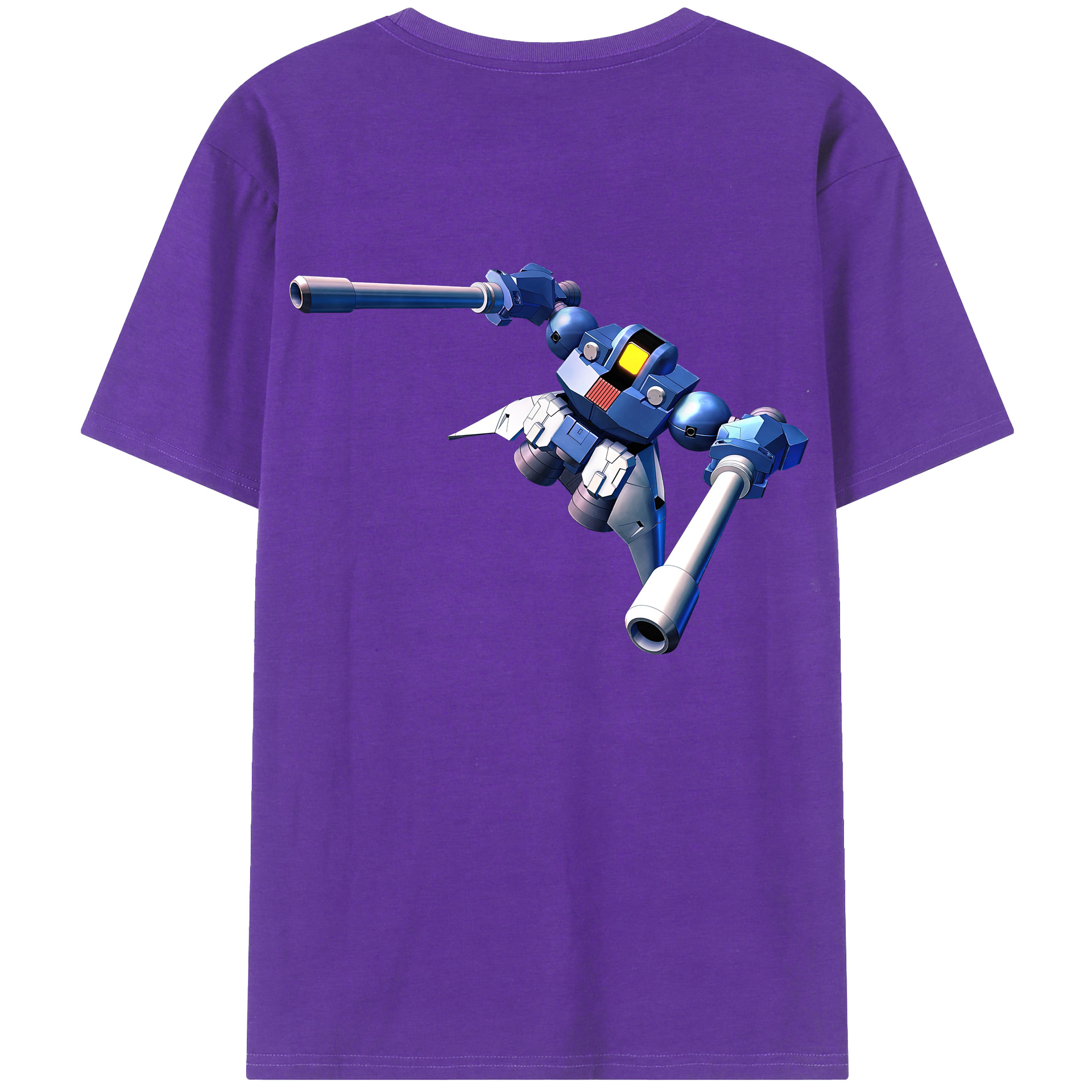 （画像用） 機動戦士ガンダム Mobile Suit Gundam 綿100％ メンズ半袖Tシャツ（バックプリント） 通気性