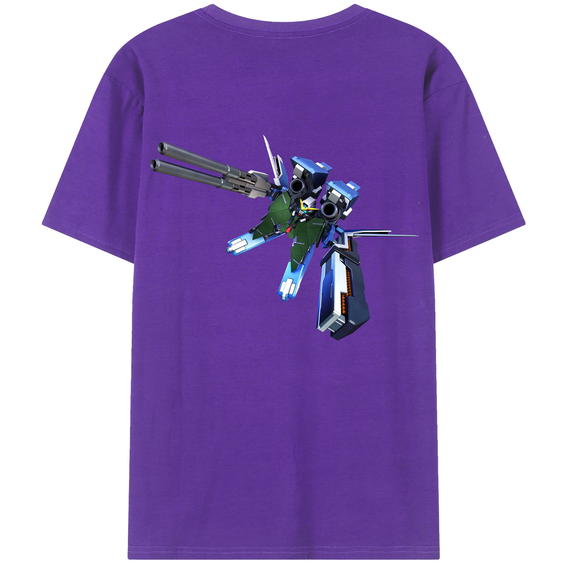 （画像用） 機動戦士ガンダム Mobile Suit Gundam 綿100％ メンズ半袖Tシャツ（バックプリント） 通気性