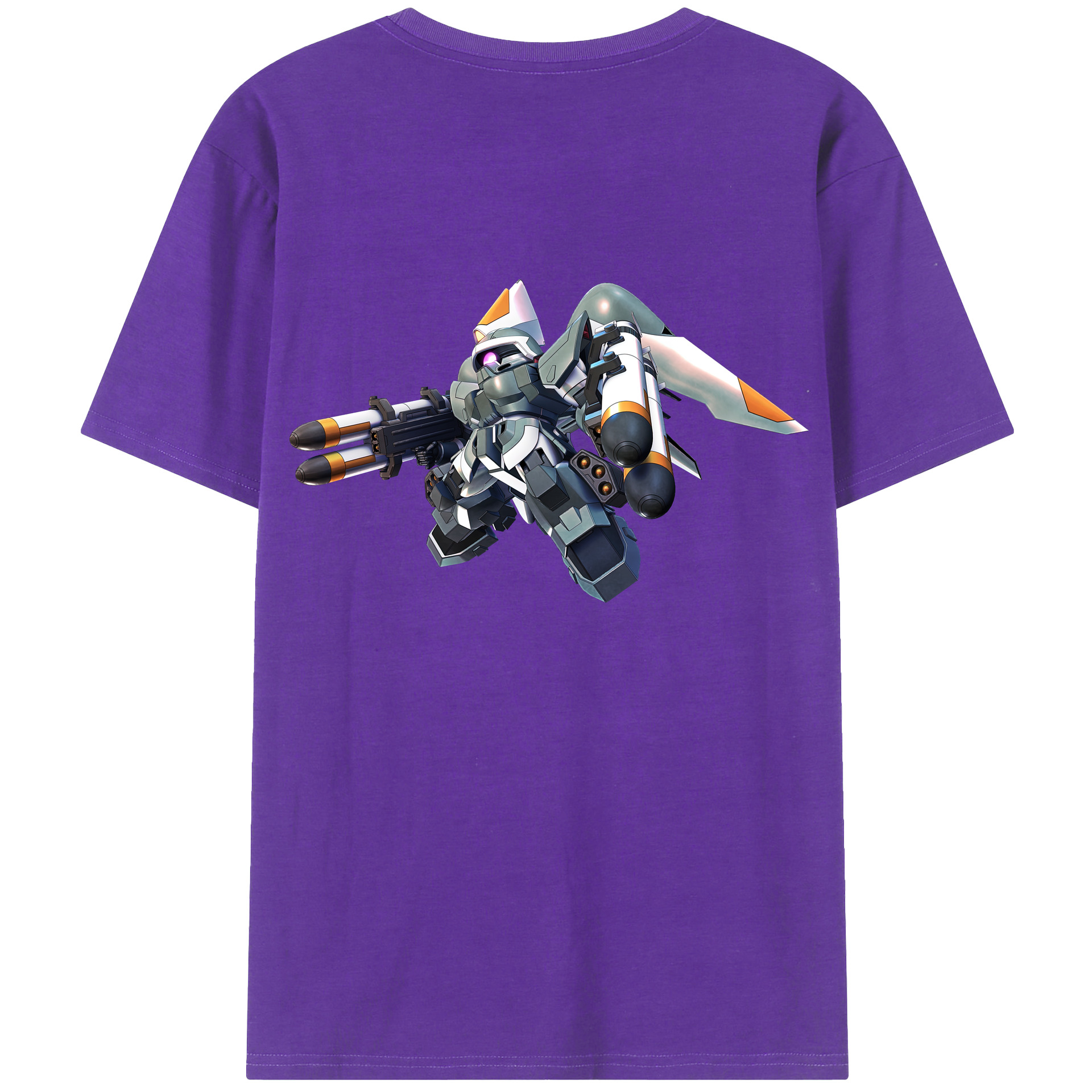 （画像用） 機動戦士ガンダム Mobile Suit Gundam 綿100％ メンズ半袖Tシャツ（バックプリント） 通気性