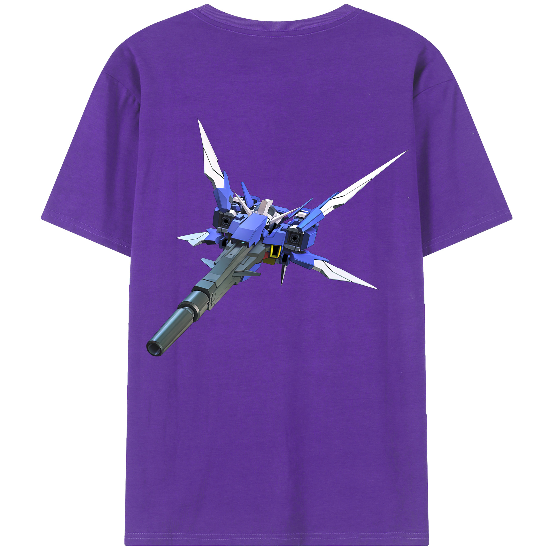 （画像用） 機動戦士ガンダム Mobile Suit Gundam 綿100％ メンズ半袖Tシャツ（バックプリント） 通気性