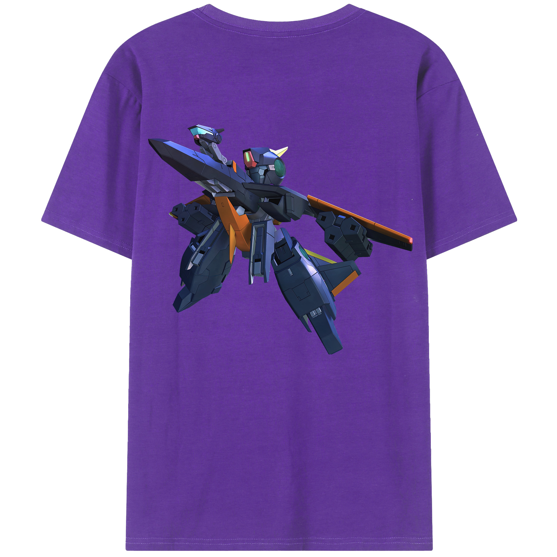 （画像用） 機動戦士ガンダム Mobile Suit Gundam 綿100％ メンズ半袖Tシャツ（バックプリント） 通気性
