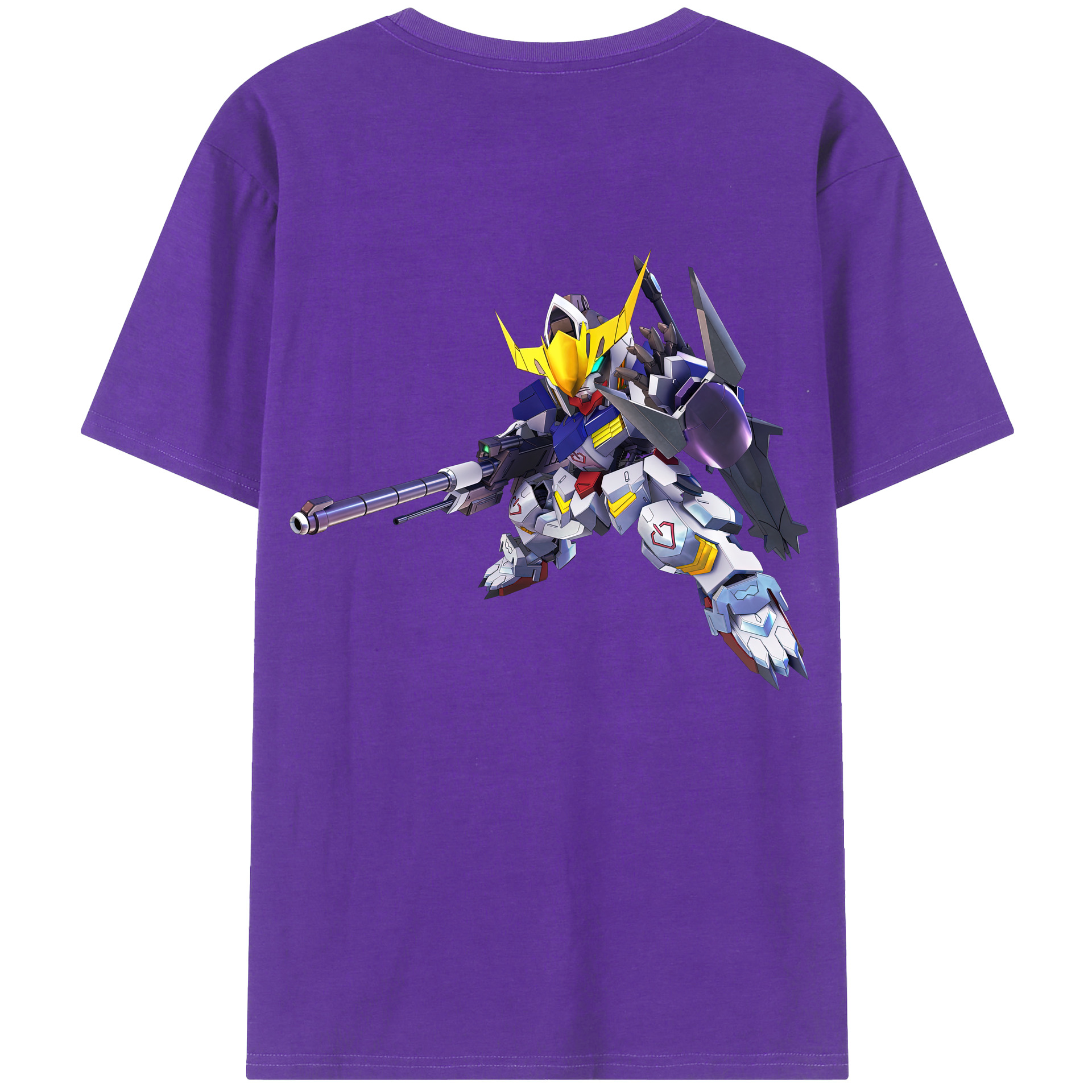 （画像用） 機動戦士ガンダム Mobile Suit Gundam 綿100％ メンズ半袖Tシャツ（バックプリント） 通気性