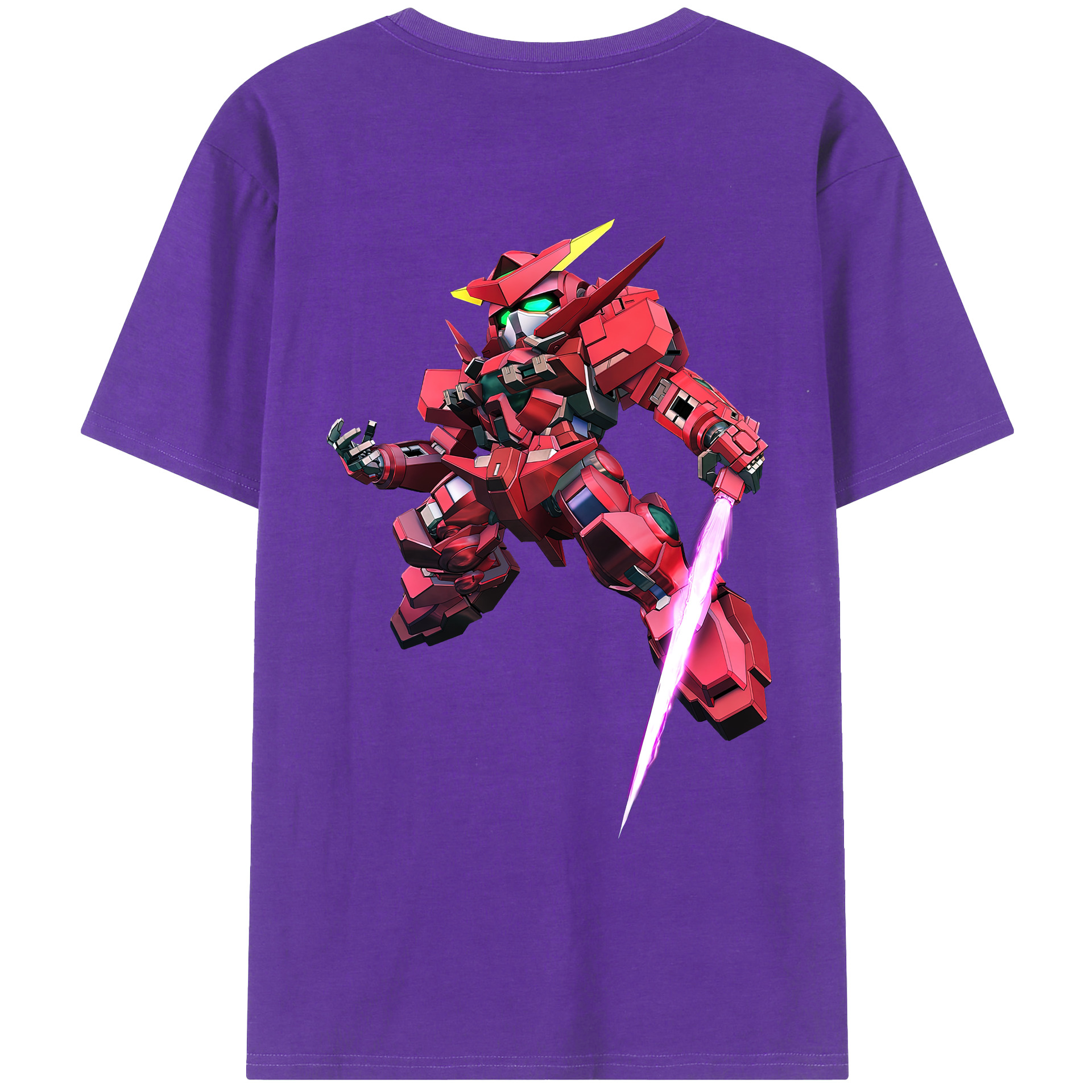 （画像用） 機動戦士ガンダム Mobile Suit Gundam 綿100％ メンズ半袖Tシャツ（バックプリント） 通気性
