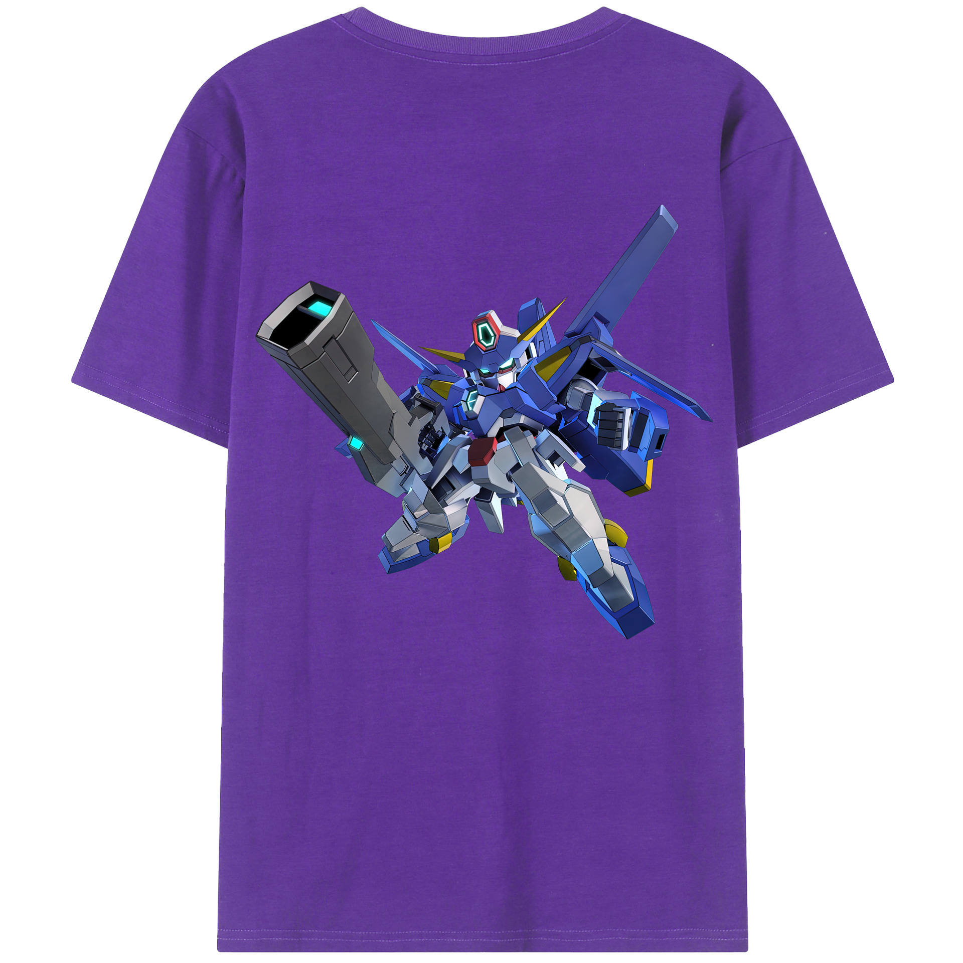（画像用） 機動戦士ガンダム Mobile Suit Gundam 綿100％ メンズ半袖Tシャツ（バックプリント） 通気性