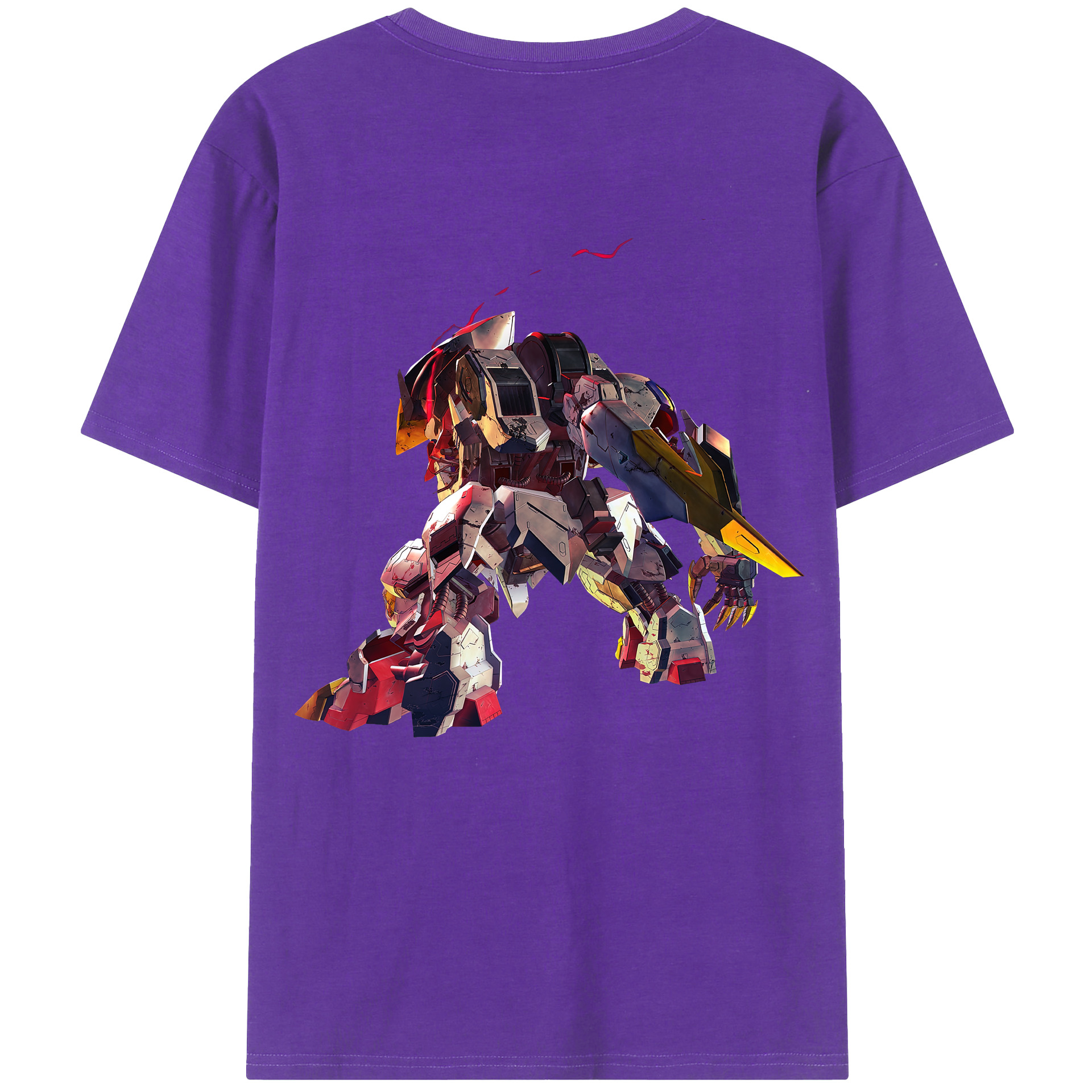 （画像用） 機動戦士ガンダム Mobile Suit Gundam 綿100％ メンズ半袖Tシャツ（バックプリント） 通気性