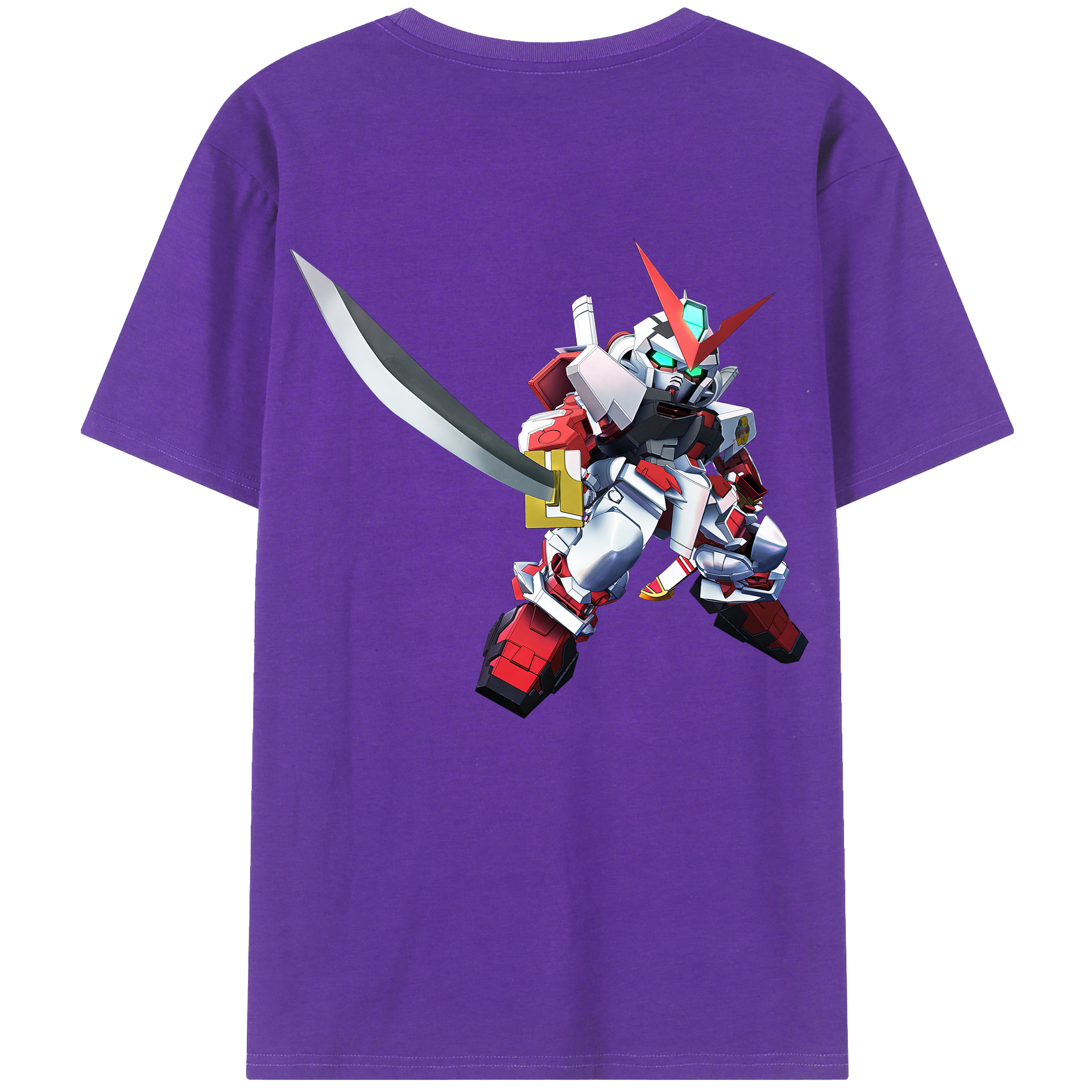 （画像用） 機動戦士ガンダム Mobile Suit Gundam 綿100％ メンズ半袖Tシャツ（バックプリント） 通気性