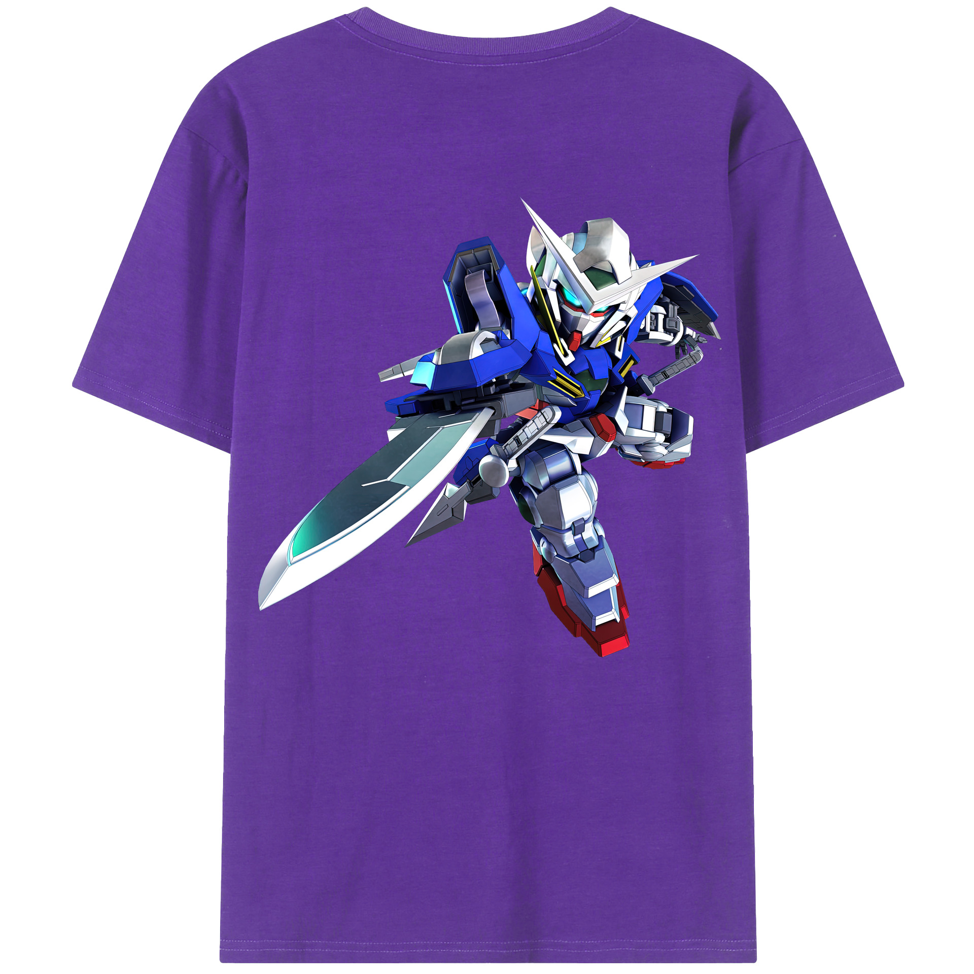 （画像用） 機動戦士ガンダム Mobile Suit Gundam 綿100％ メンズ半袖Tシャツ（バックプリント） 通気性