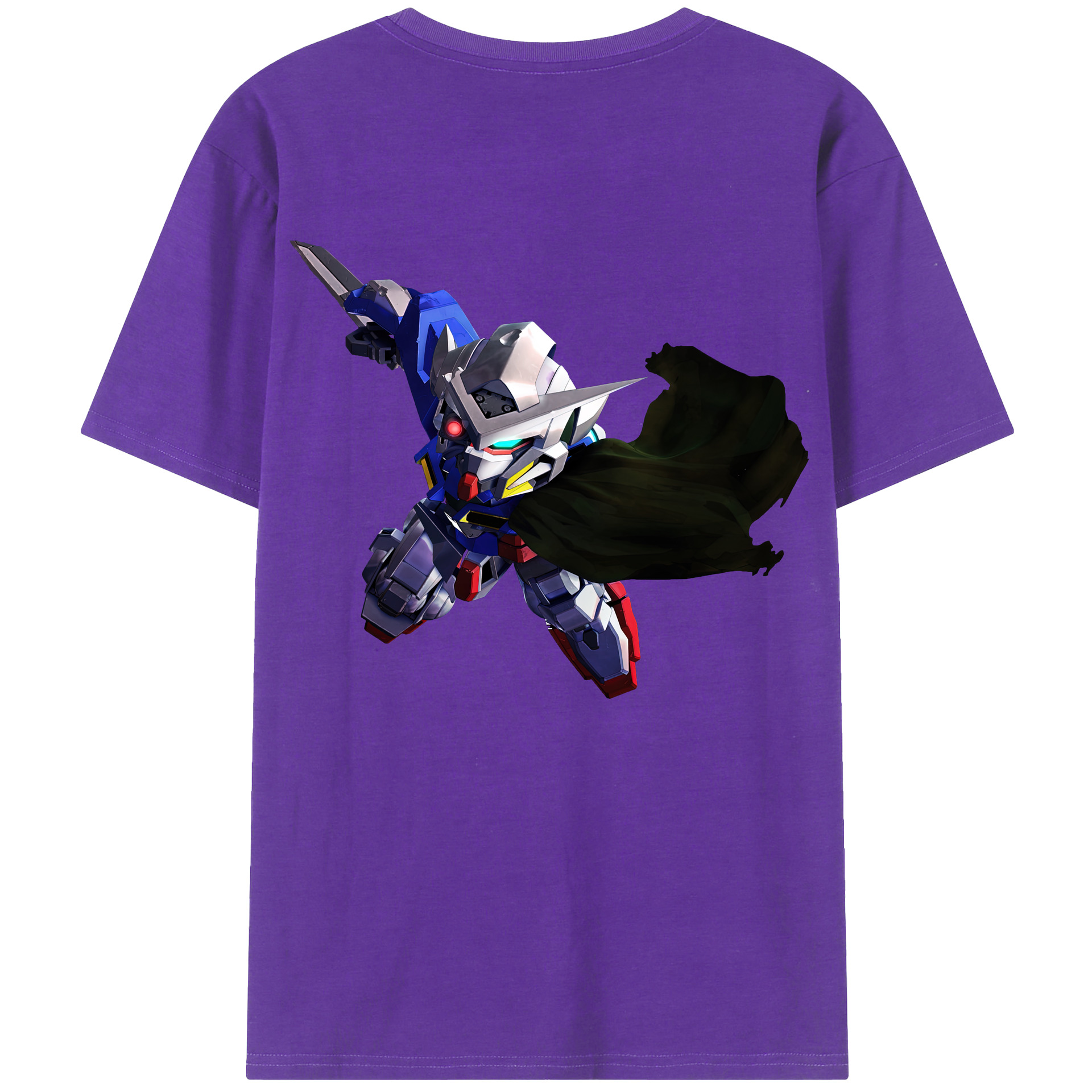 （画像用） 機動戦士ガンダム Mobile Suit Gundam 綿100％ メンズ半袖Tシャツ（バックプリント） 通気性