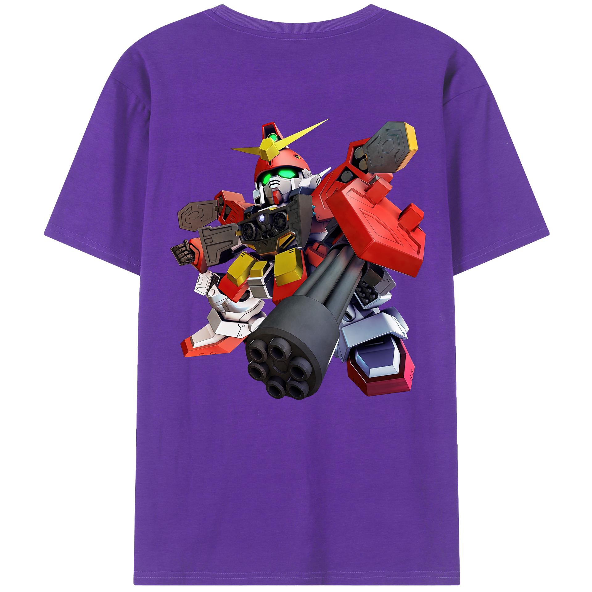 （画像用） 機動戦士ガンダム Mobile Suit Gundam 綿100％ メンズ半袖Tシャツ（バックプリント） 通気性