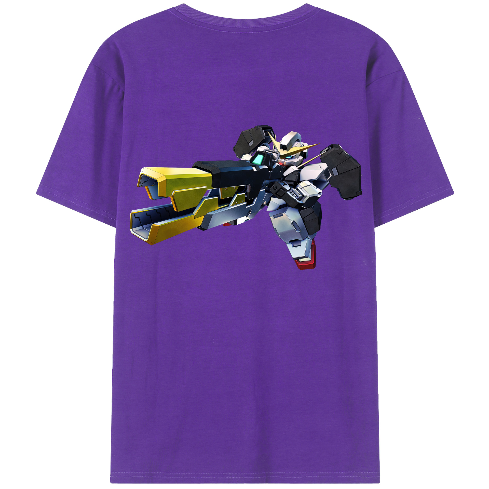 （画像用） 機動戦士ガンダム Mobile Suit Gundam 綿100％ メンズ半袖Tシャツ（バックプリント） 通気性