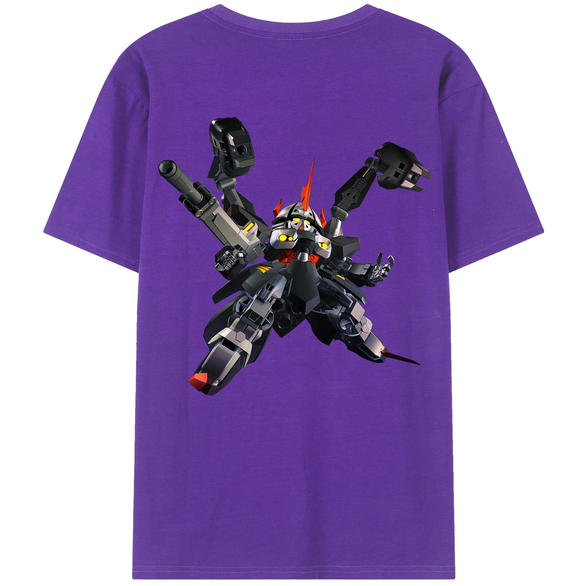 （画像用） 機動戦士ガンダム Mobile Suit Gundam 綿100％ メンズ半袖Tシャツ（バックプリント） 通気性