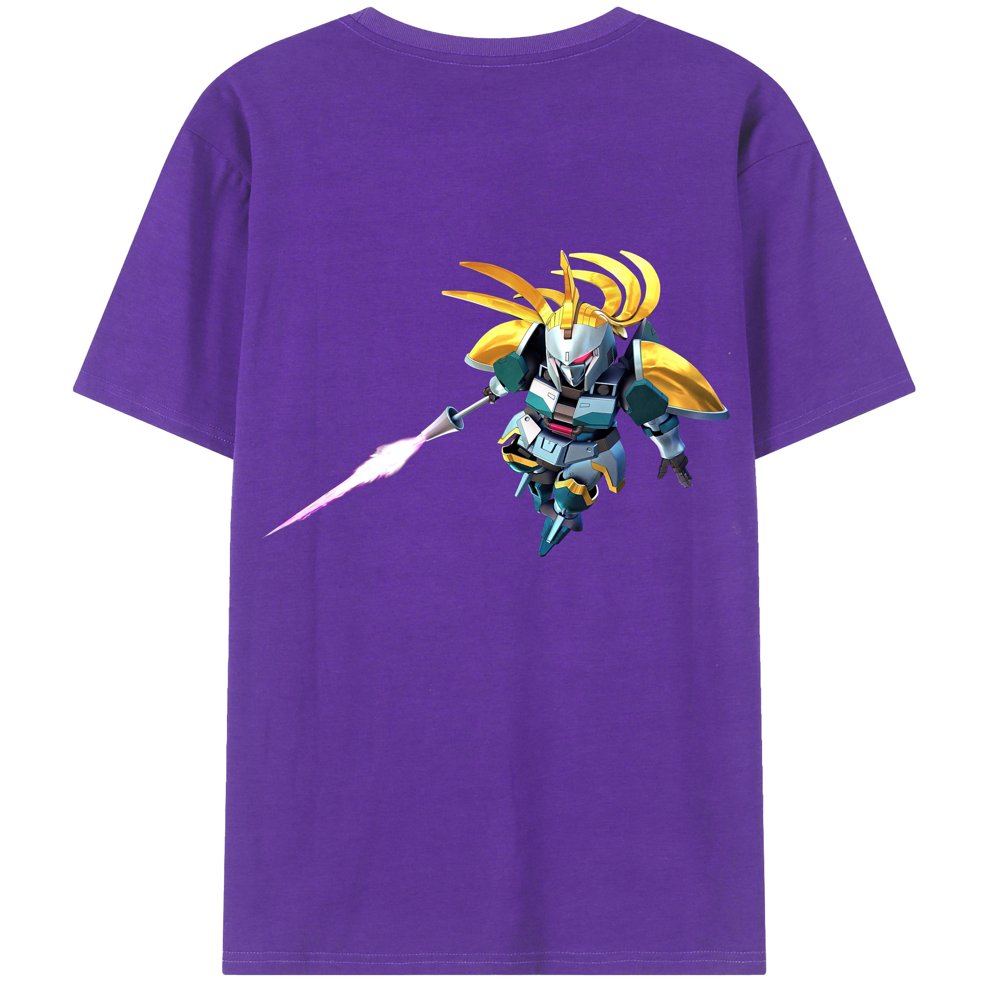 （画像用） 機動戦士ガンダム Mobile Suit Gundam 綿100％ メンズ半袖Tシャツ（バックプリント） 通気性