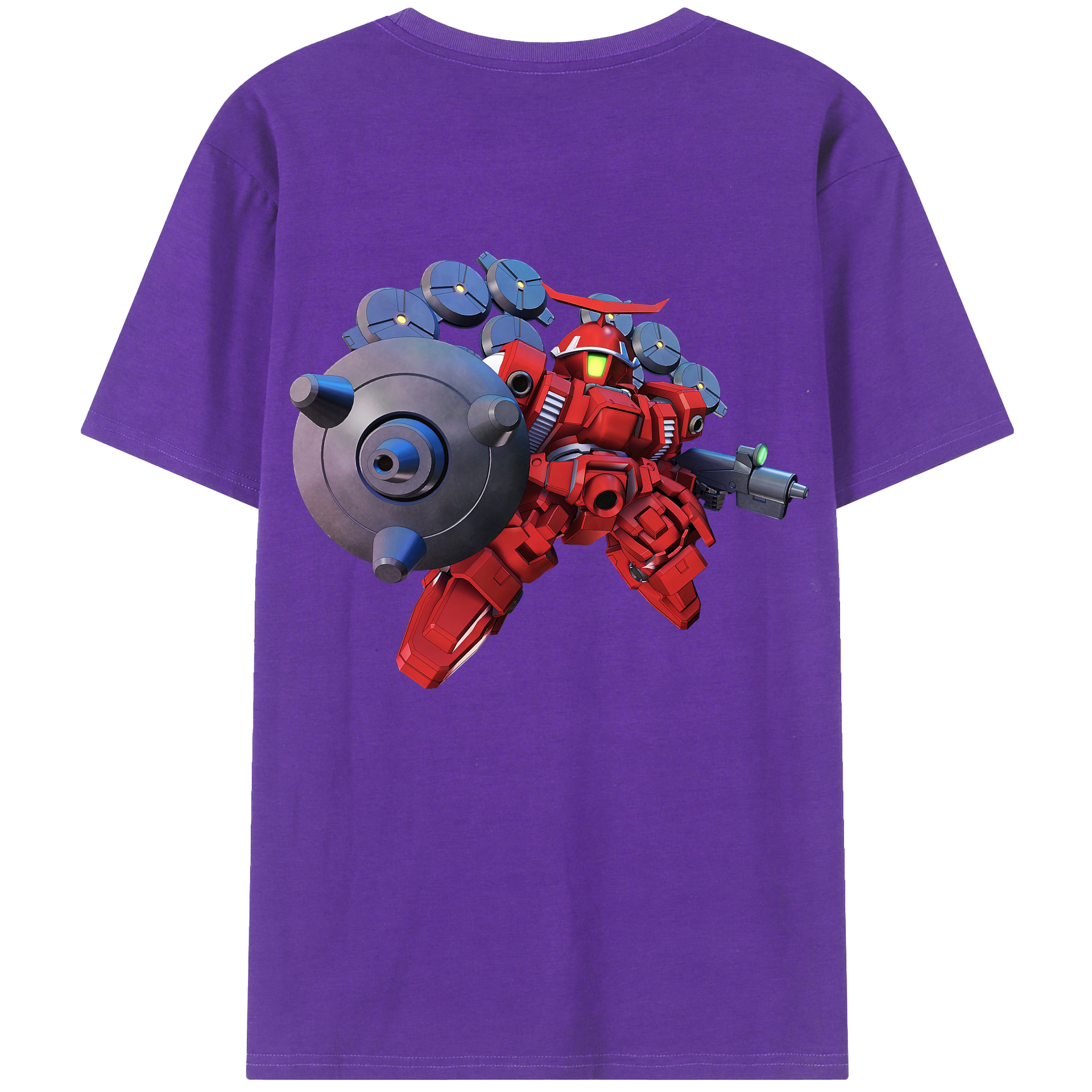 （画像用） 機動戦士ガンダム Mobile Suit Gundam 綿100％ メンズ半袖Tシャツ（バックプリント） 通気性