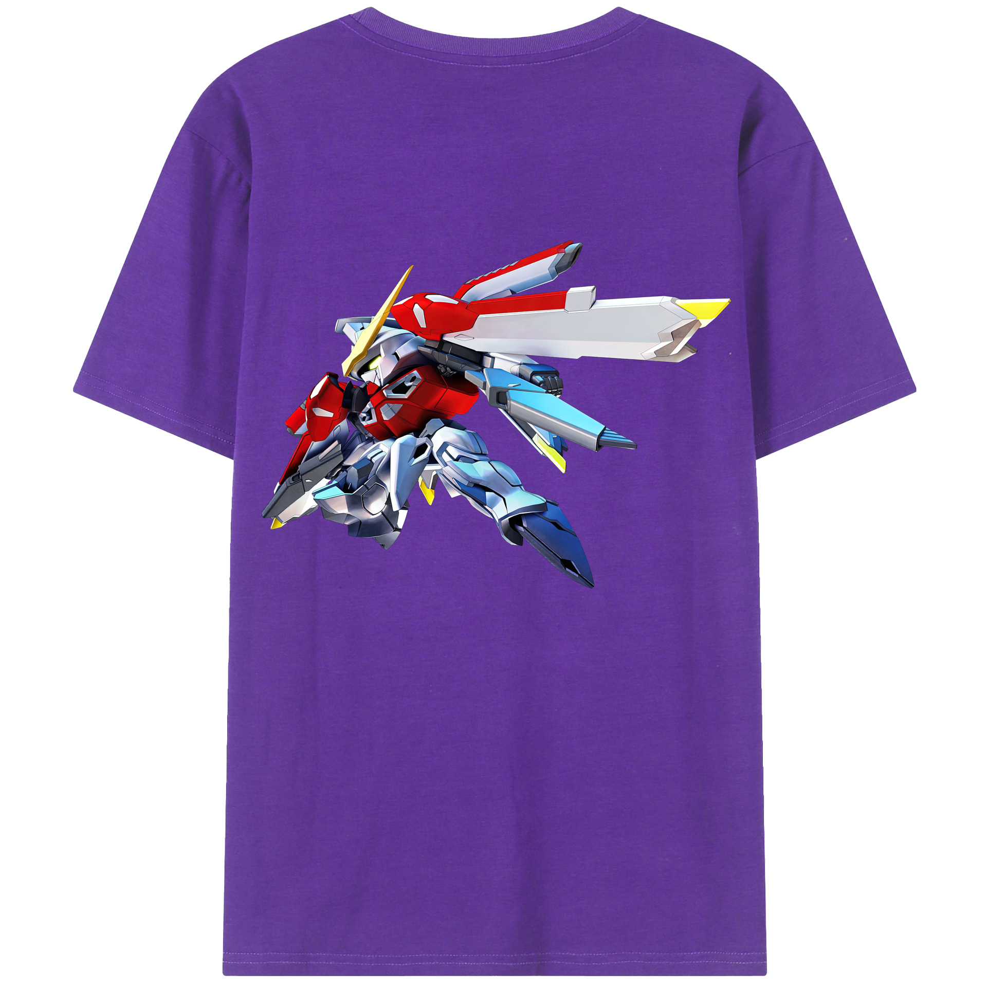 （画像用） 機動戦士ガンダム Mobile Suit Gundam 綿100％ メンズ半袖Tシャツ（バックプリント） 通気性