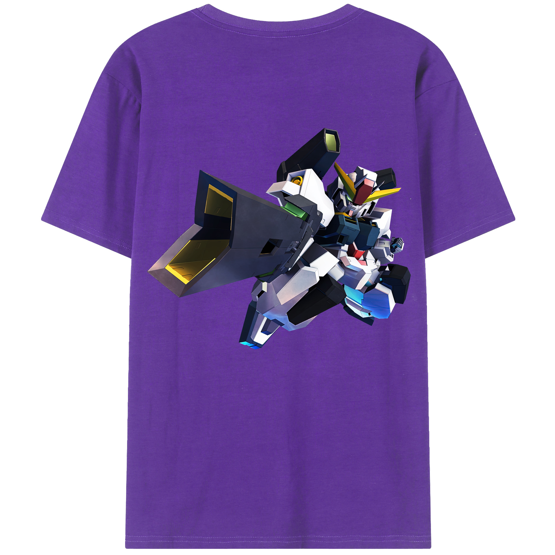 （画像用） 機動戦士ガンダム Mobile Suit Gundam 綿100％ メンズ半袖Tシャツ（バックプリント） 通気性