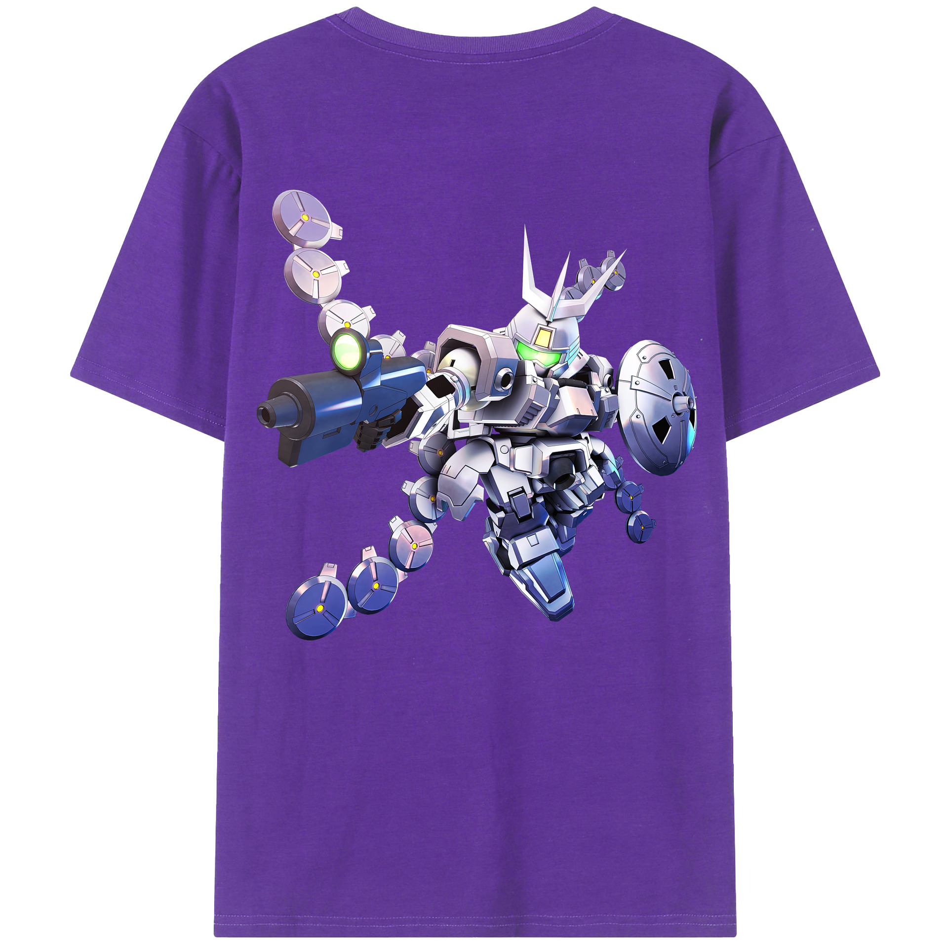 （画像用） 機動戦士ガンダム Mobile Suit Gundam 綿100％ メンズ半袖Tシャツ（バックプリント） 通気性
